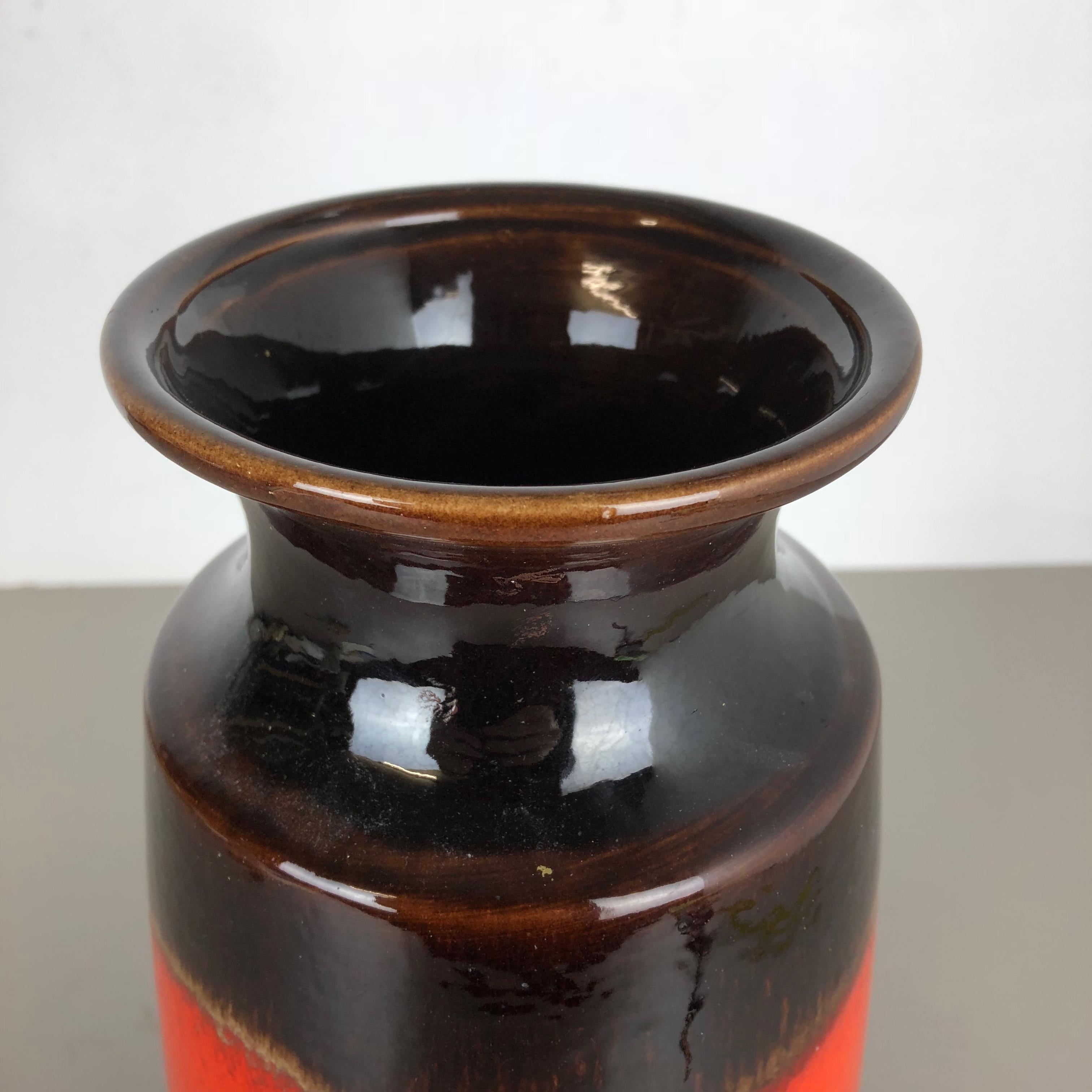 Mid-Century Modern Large Pottery Fat Lava Multi-Color 239-41 Vase Made by Scheurich, 1970s For Sale