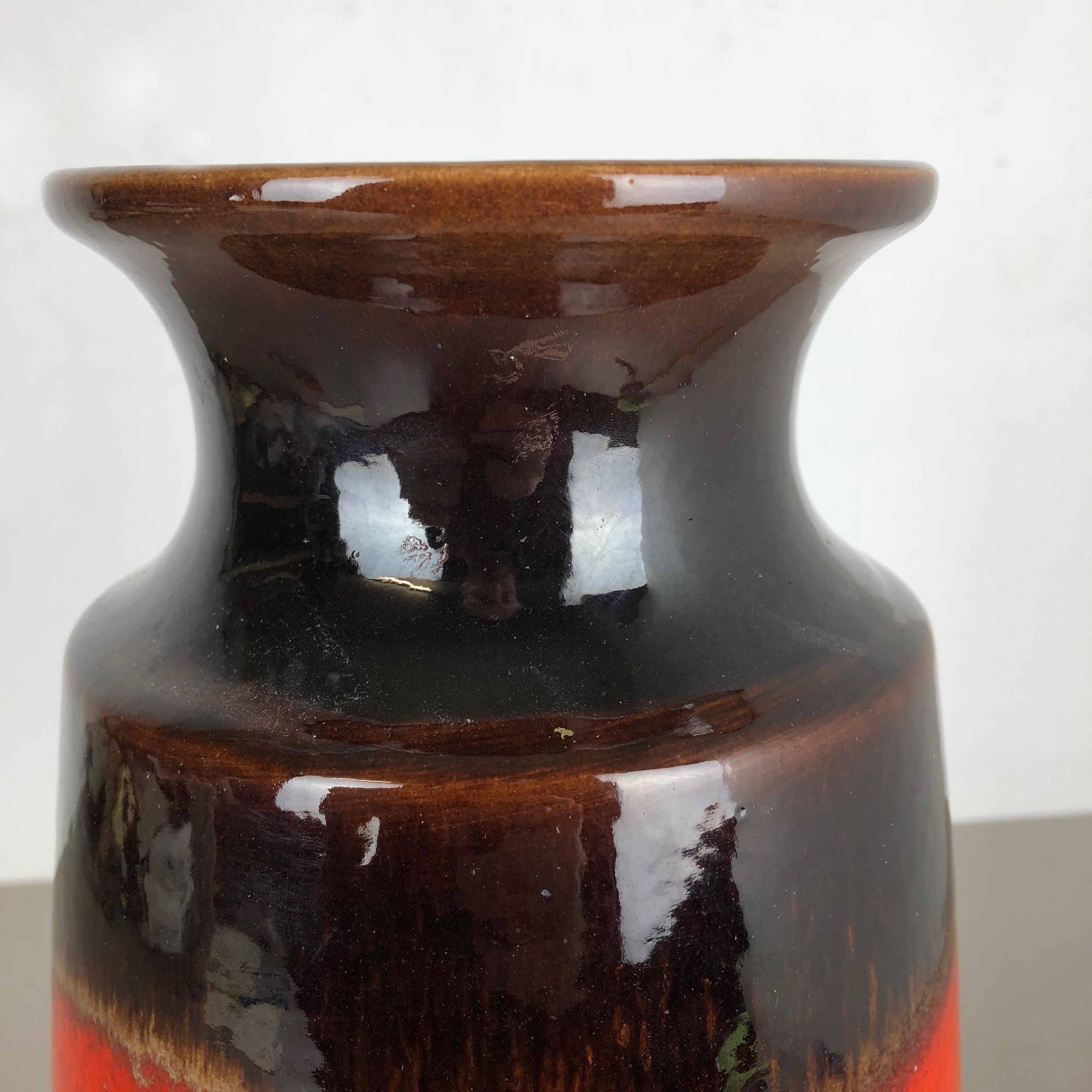 20th Century Large Pottery Fat Lava Multi-Color 239-41 Vase Made by Scheurich, 1970s For Sale