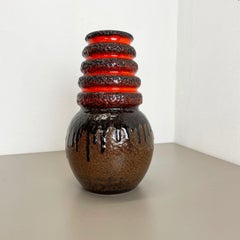 Large Pottery Fat Lava Multi-Color 269-40 Floor Vase Made by Scheurich, 1970s