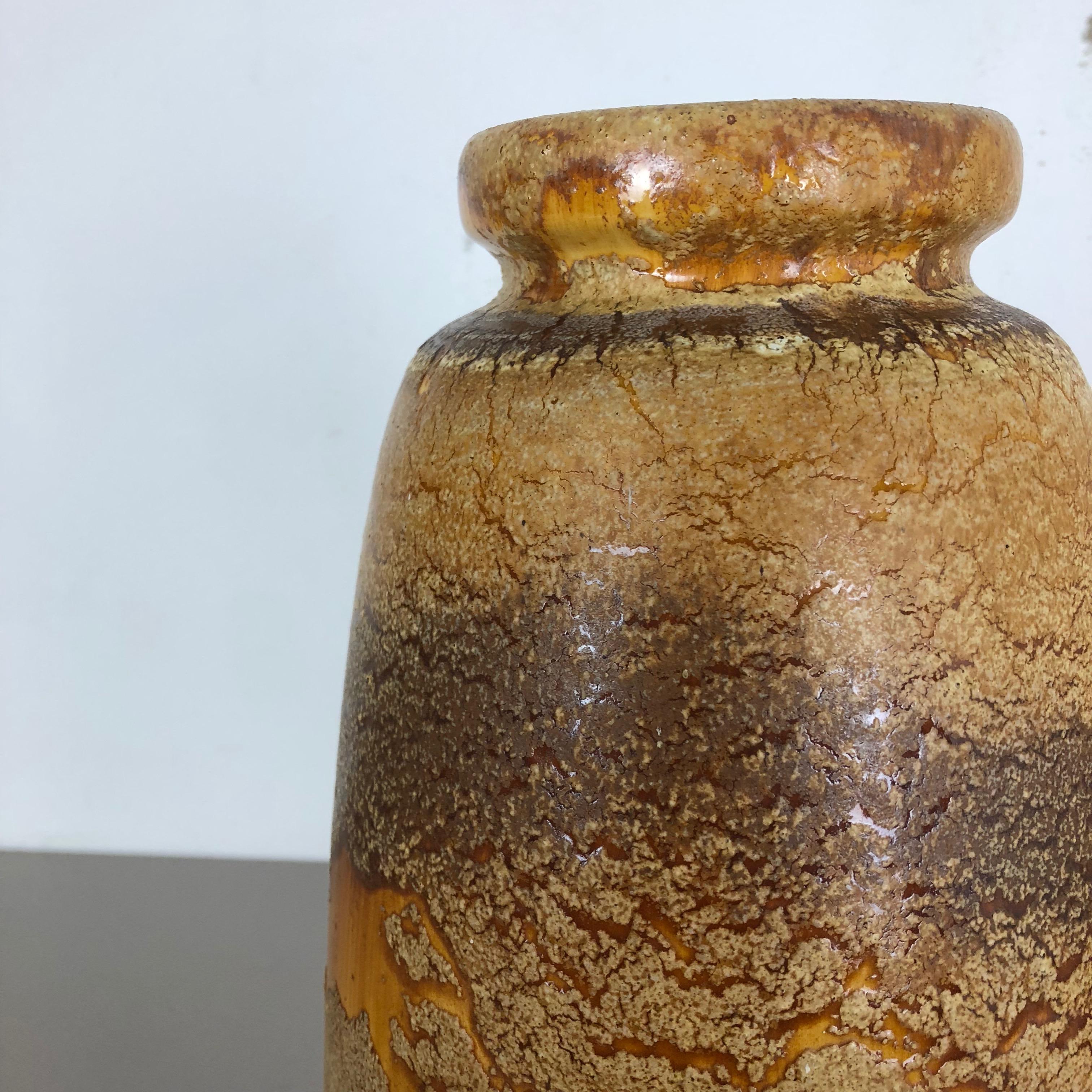 Grande vaso da terra in ceramica Fat Lava Multi-Color 284-47 realizzato da Scheurich, anni '70 in vendita 3