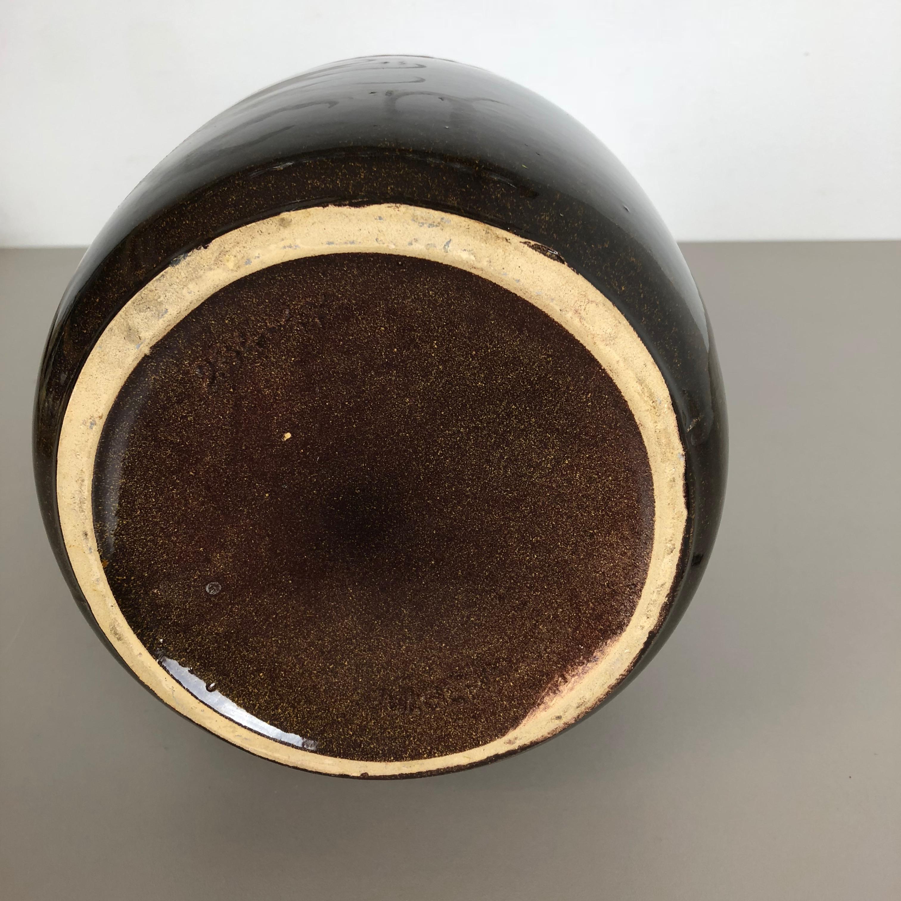 Grande vaso da terra in ceramica Fat Lava Multi-Color 284-47 realizzato da Scheurich, anni '70 in vendita 3