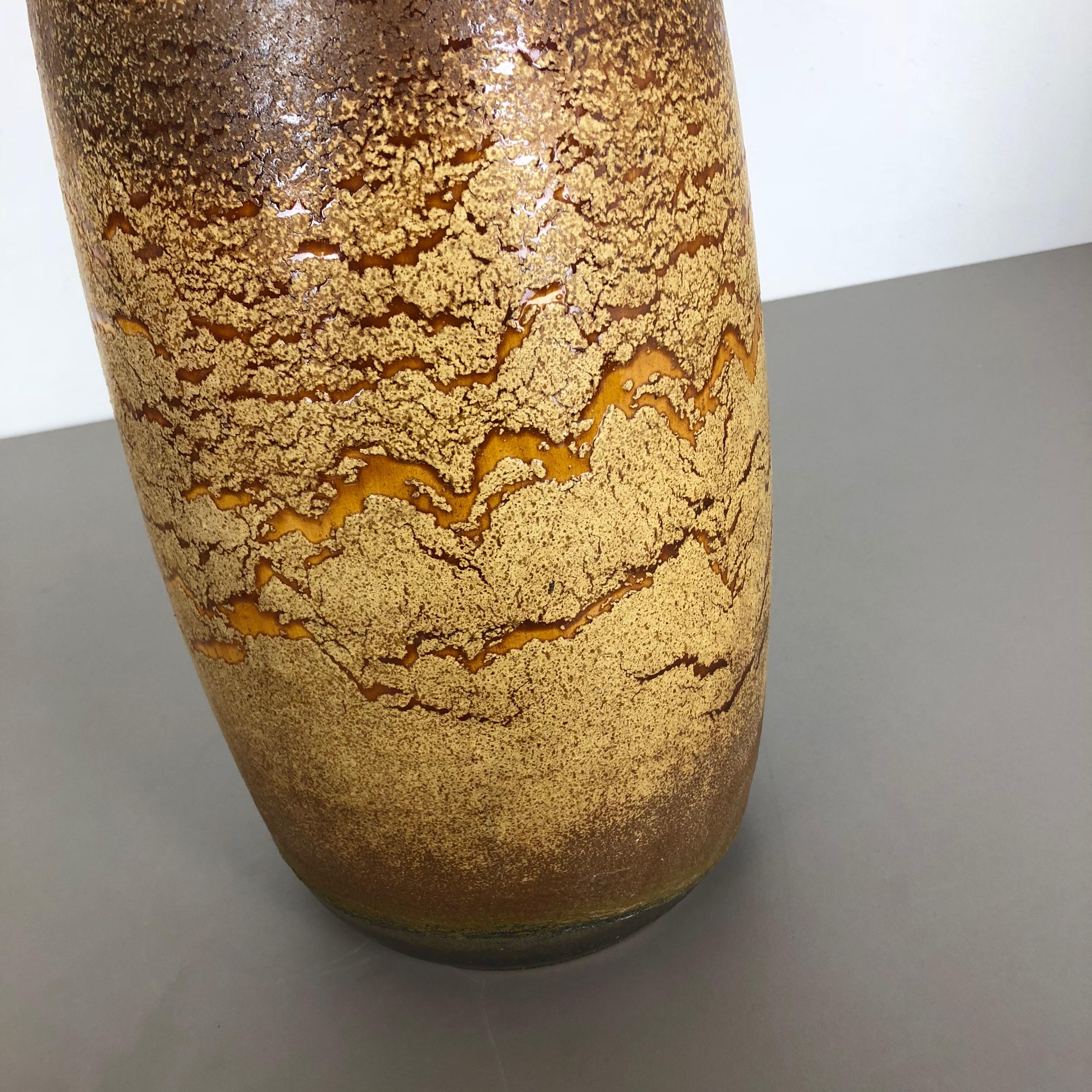 Large Pottery Fat Lava Multi-Color 284-47 Floor Vase Made by Scheurich, 1970s For Sale 4