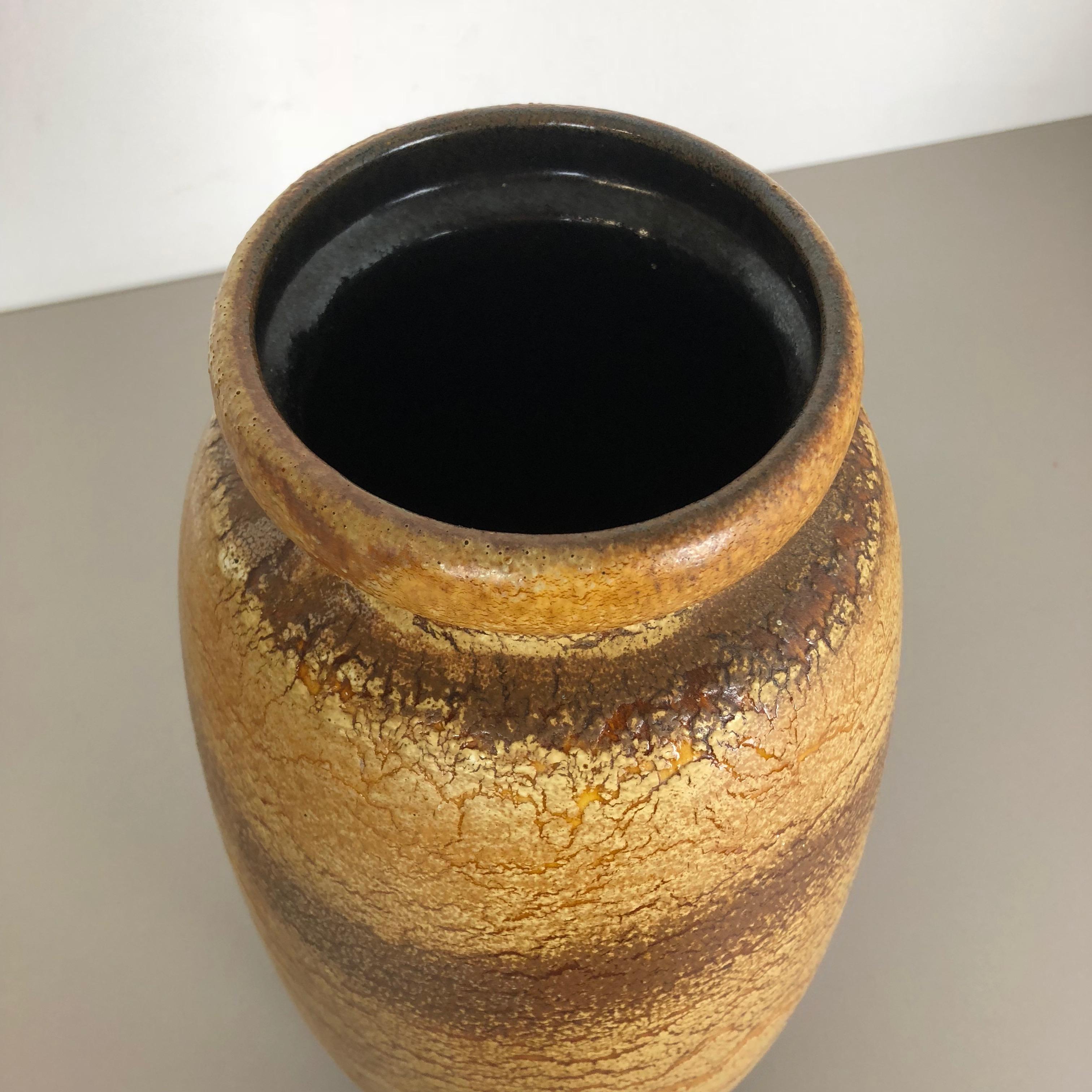 Large Pottery Fat Lava Multi-Color 284-47 Floor Vase Made by Scheurich, 1970s For Sale 5
