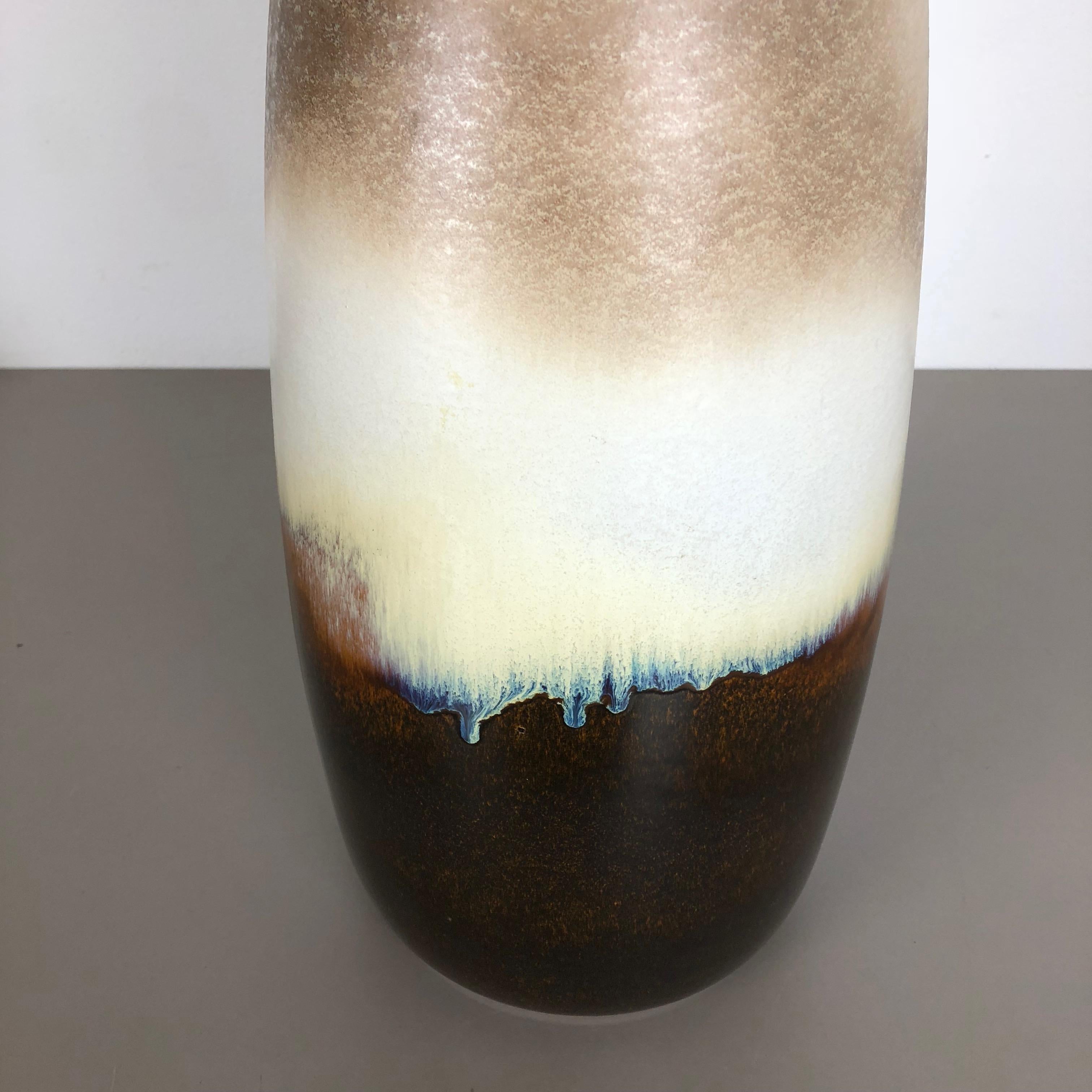 Grande vaso da terra in ceramica Fat Lava Multi-Color 284-47 realizzato da Scheurich, anni '70 in vendita 5