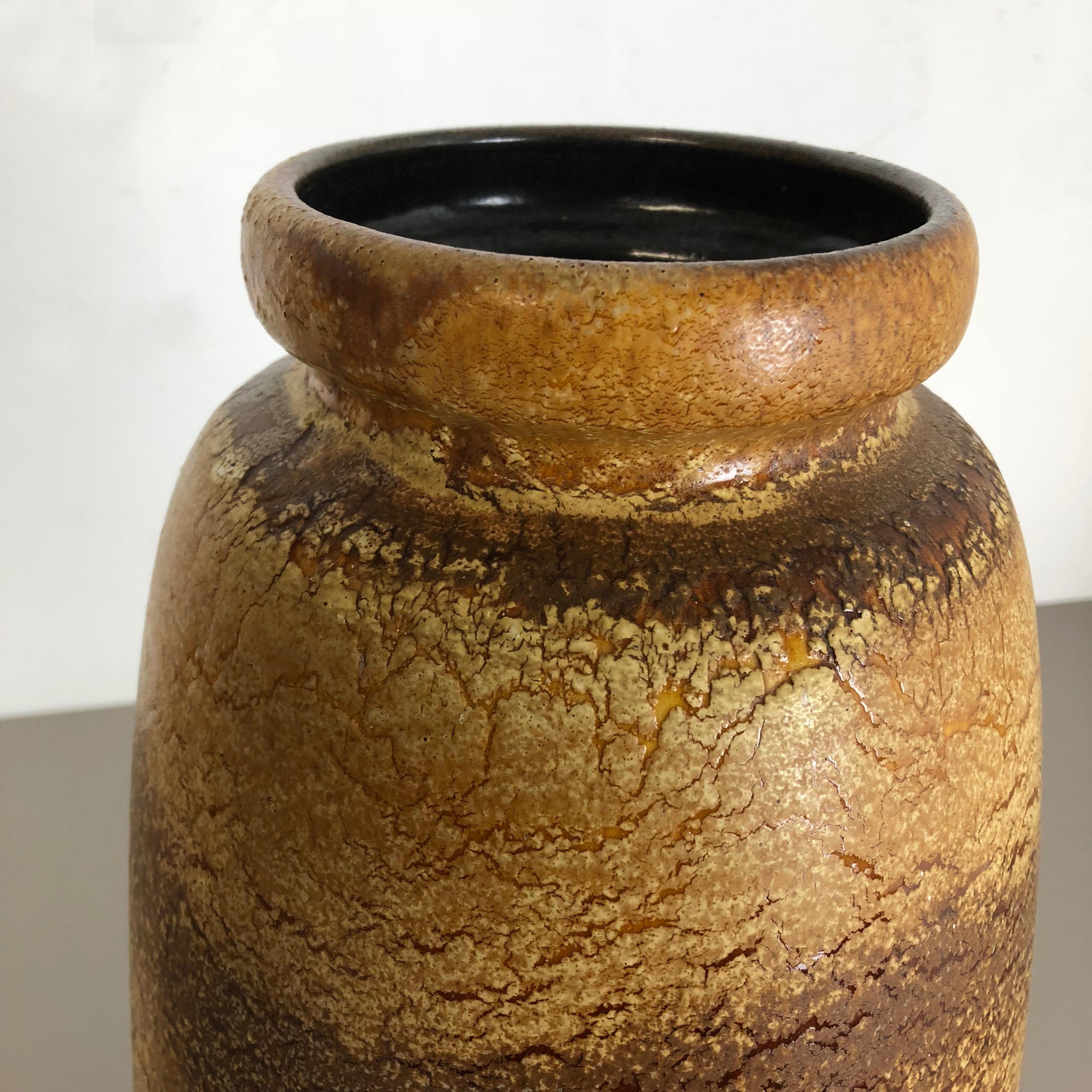 Large Pottery Fat Lava Multi-Color 284-47 Floor Vase Made by Scheurich, 1970s For Sale 6