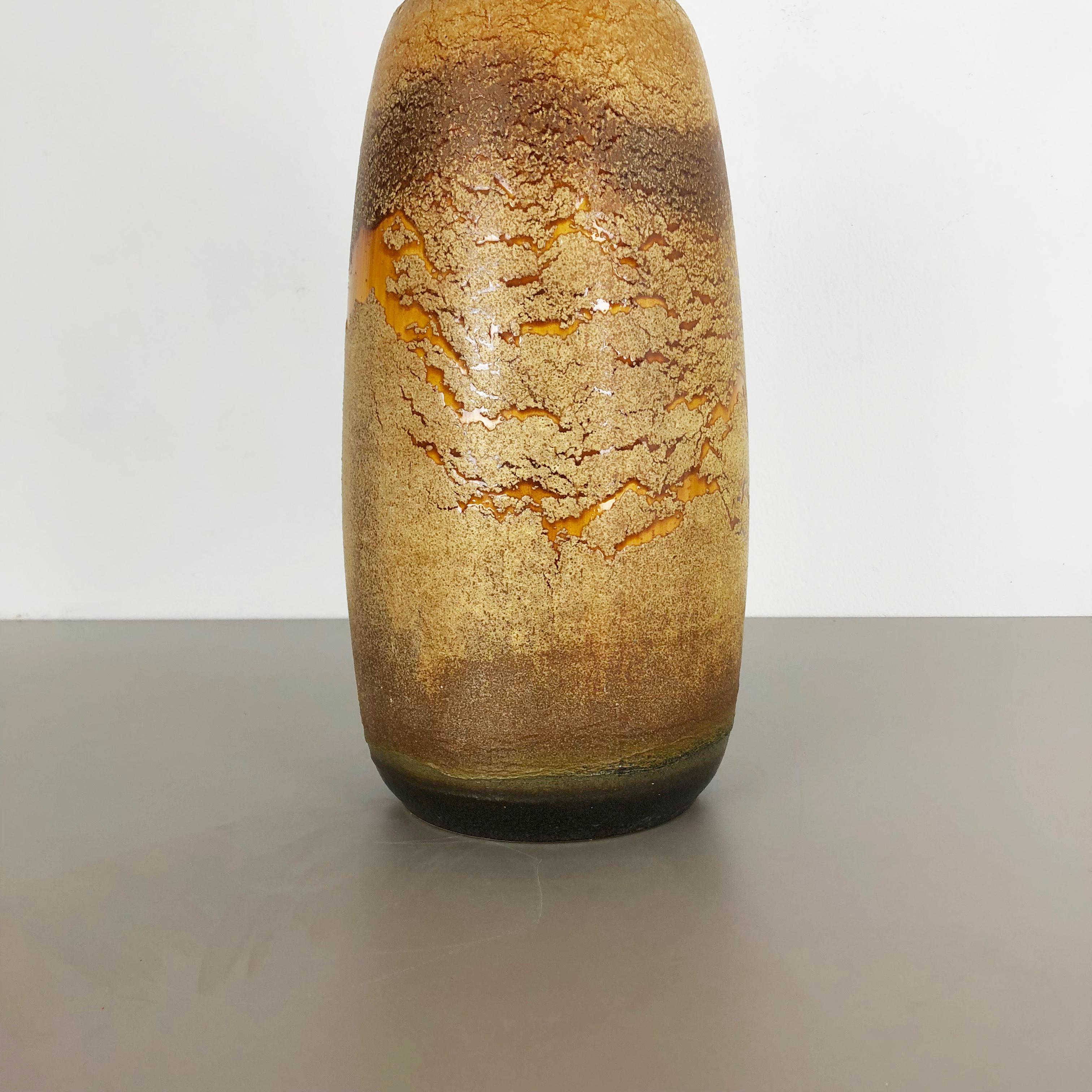 Mid-Century Modern Large Pottery Fat Lava Multi-Color 284-47 Floor Vase Made by Scheurich, 1970s For Sale