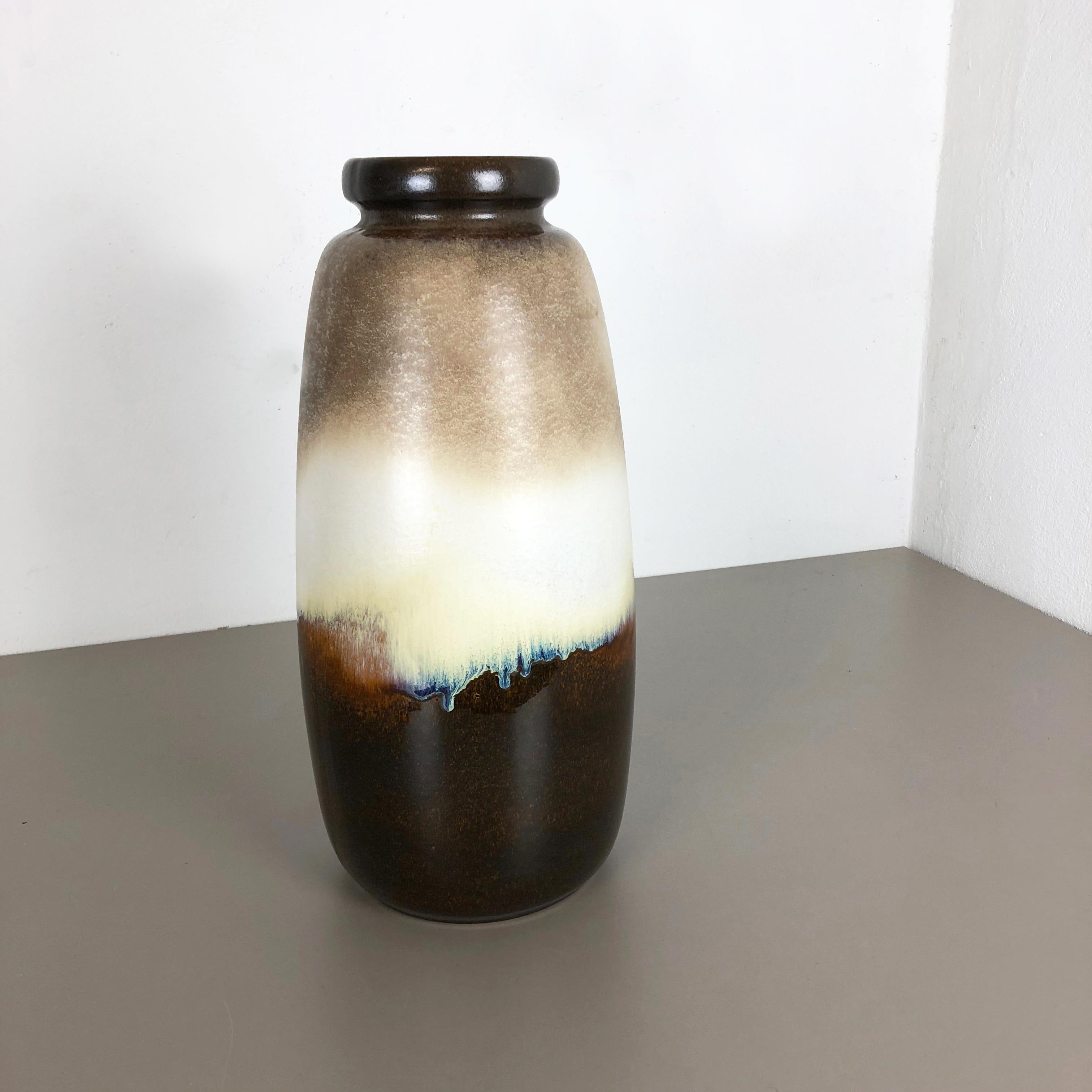 Mid-Century moderno Grande vaso da terra in ceramica Fat Lava Multi-Color 284-47 realizzato da Scheurich, anni '70 in vendita