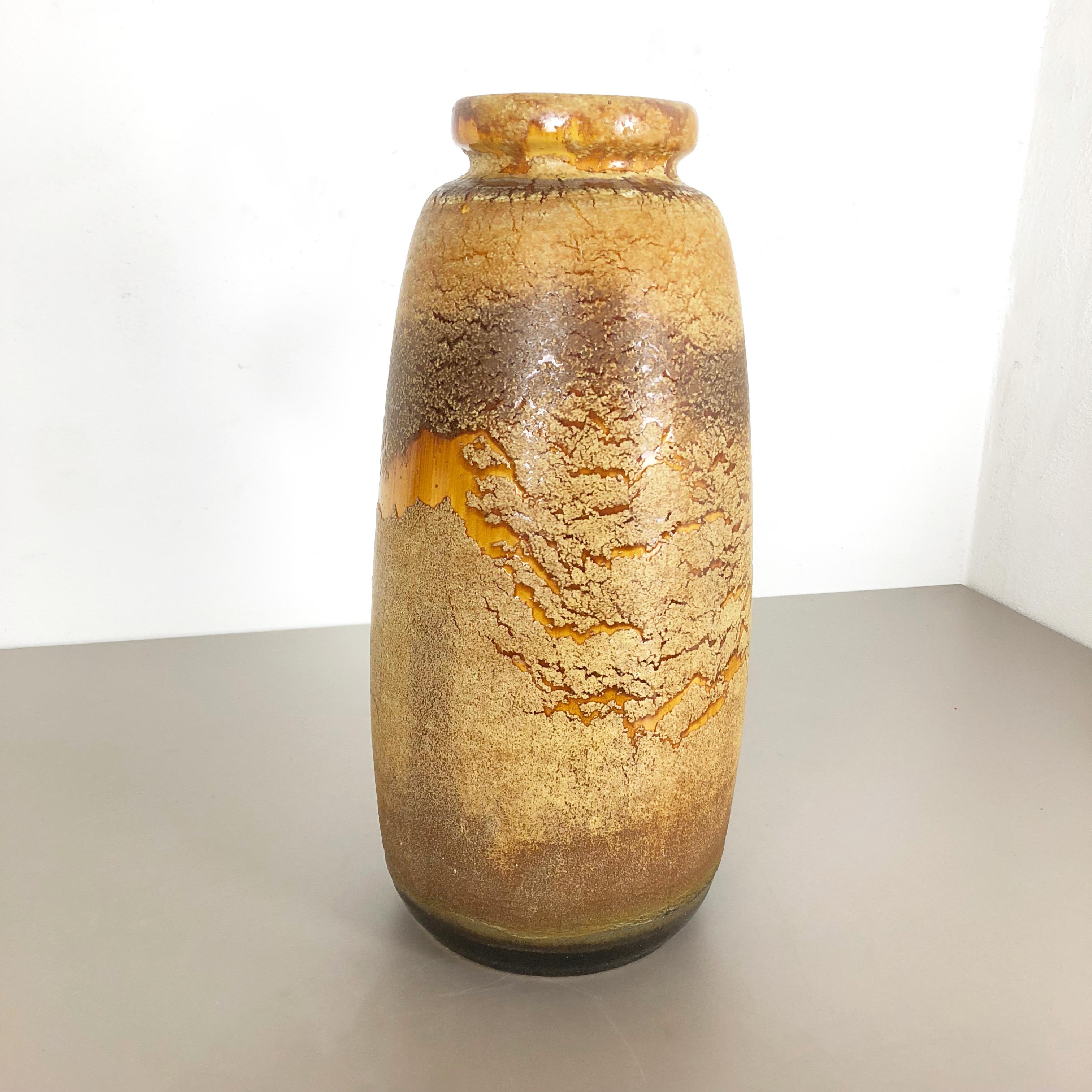 German Large Pottery Fat Lava Multi-Color 284-47 Floor Vase Made by Scheurich, 1970s For Sale