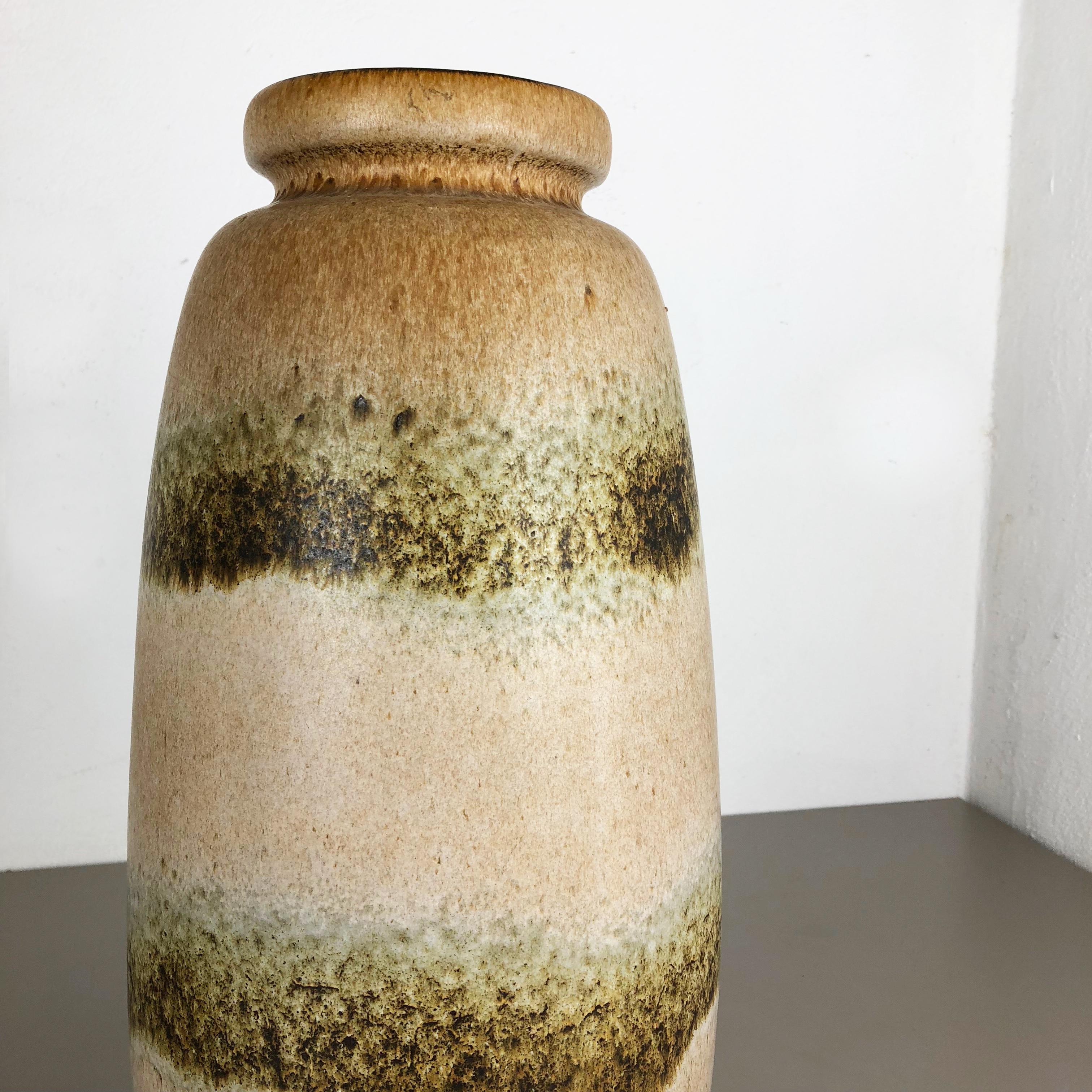 German Large Pottery Fat Lava Multi-Color 284-47 Floor Vase Made by Scheurich, 1970s For Sale