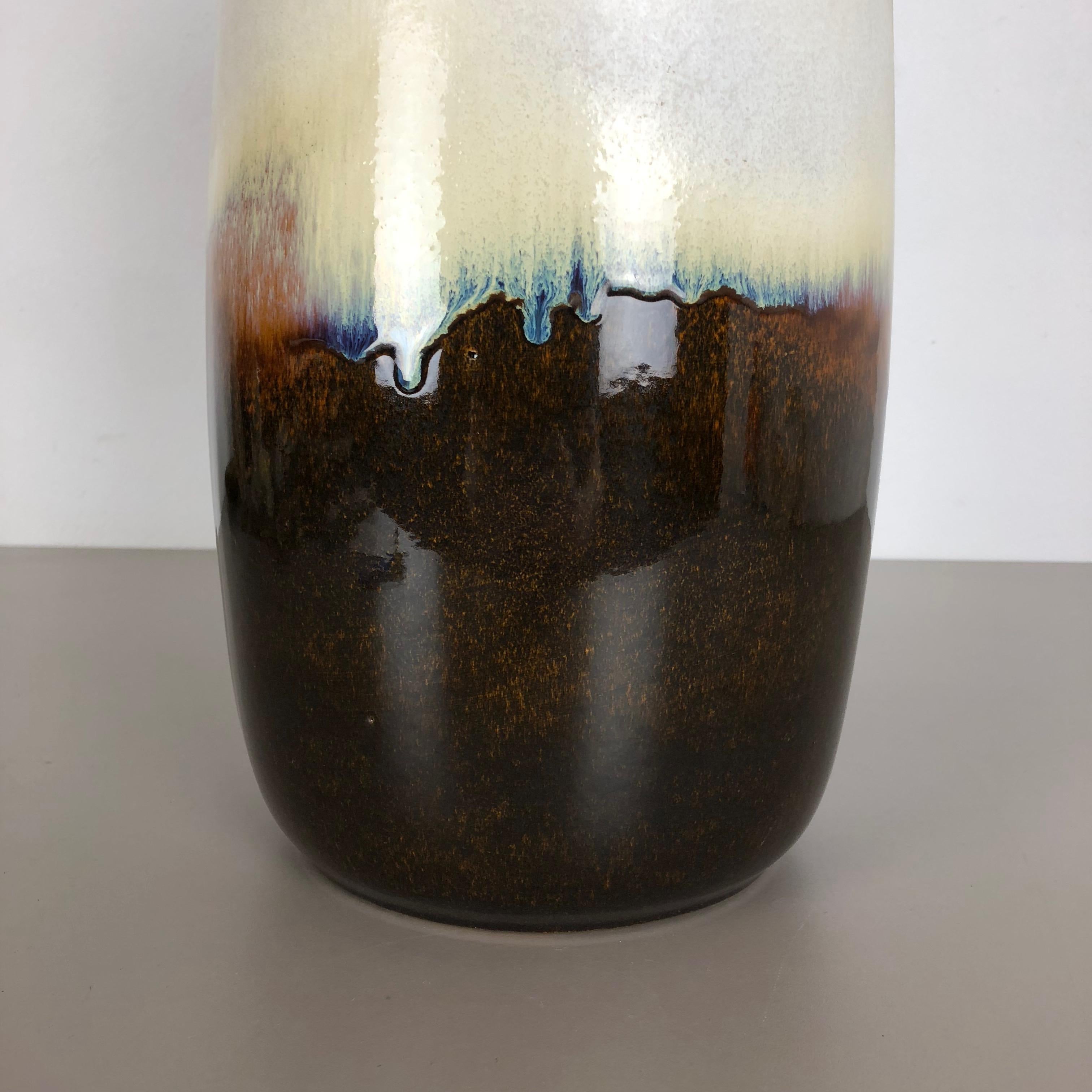 Tedesco Grande vaso da terra in ceramica Fat Lava Multi-Color 284-47 realizzato da Scheurich, anni '70 in vendita