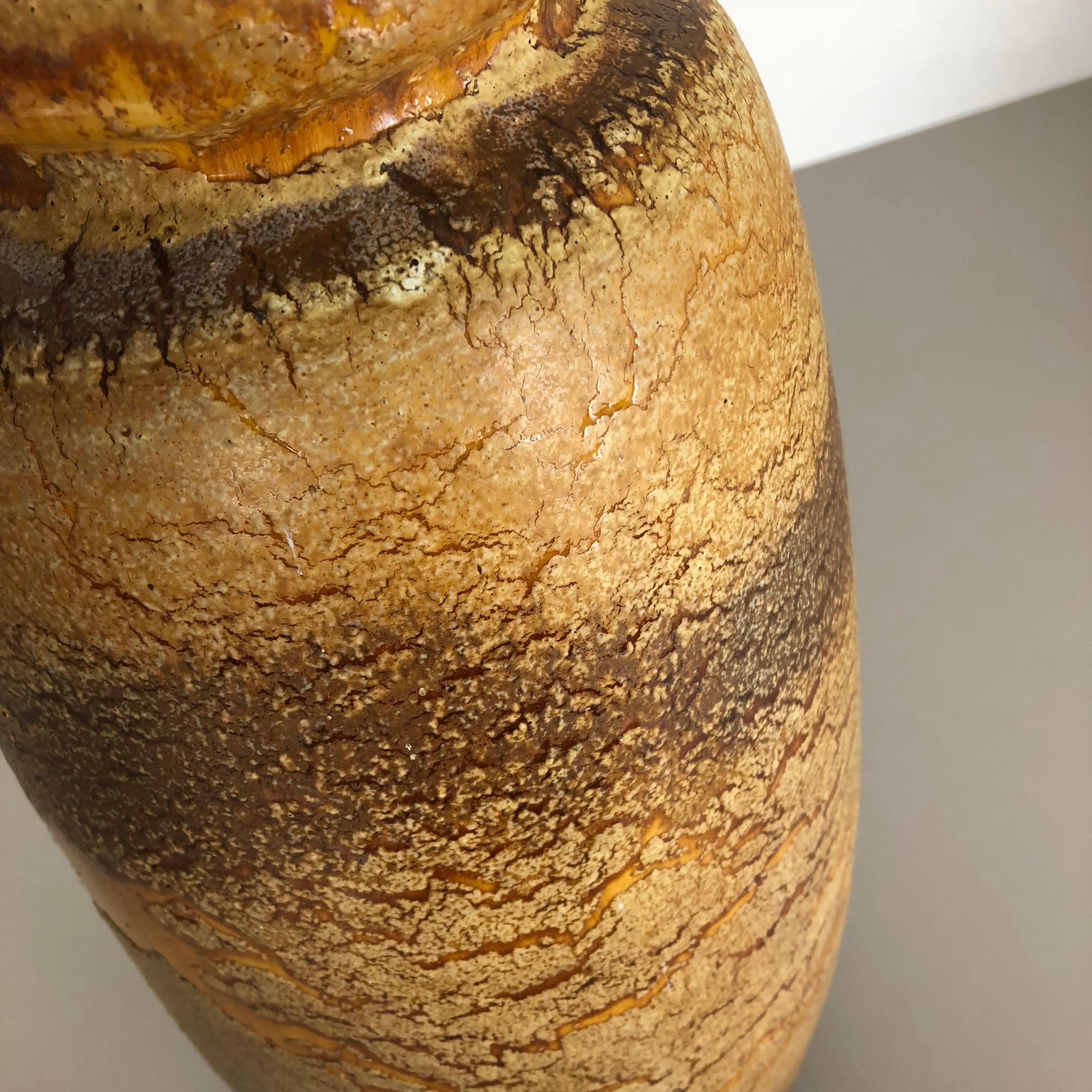 XX secolo Grande vaso da terra in ceramica Fat Lava Multi-Color 284-47 realizzato da Scheurich, anni '70 in vendita