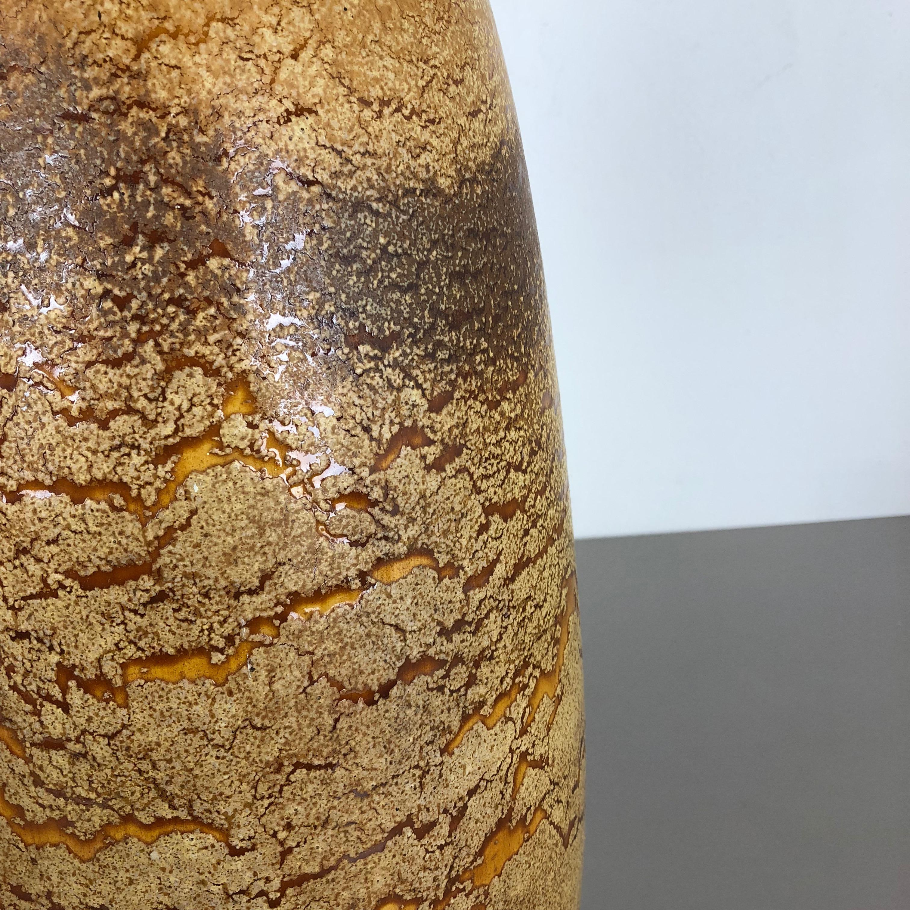 Large Pottery Fat Lava Multi-Color 284-47 Floor Vase Made by Scheurich, 1970s For Sale 2