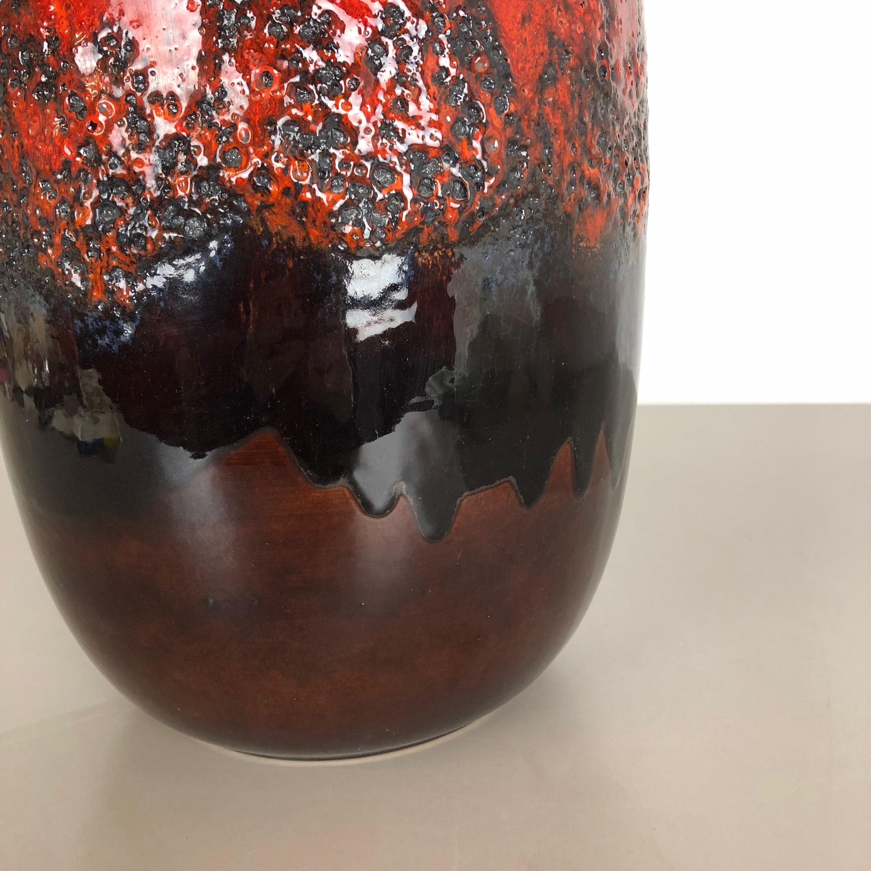 Large Pottery Fat Lava Multi-Color 284-53 Floor Vase Made by Scheurich, 1970s In Good Condition For Sale In Kirchlengern, DE