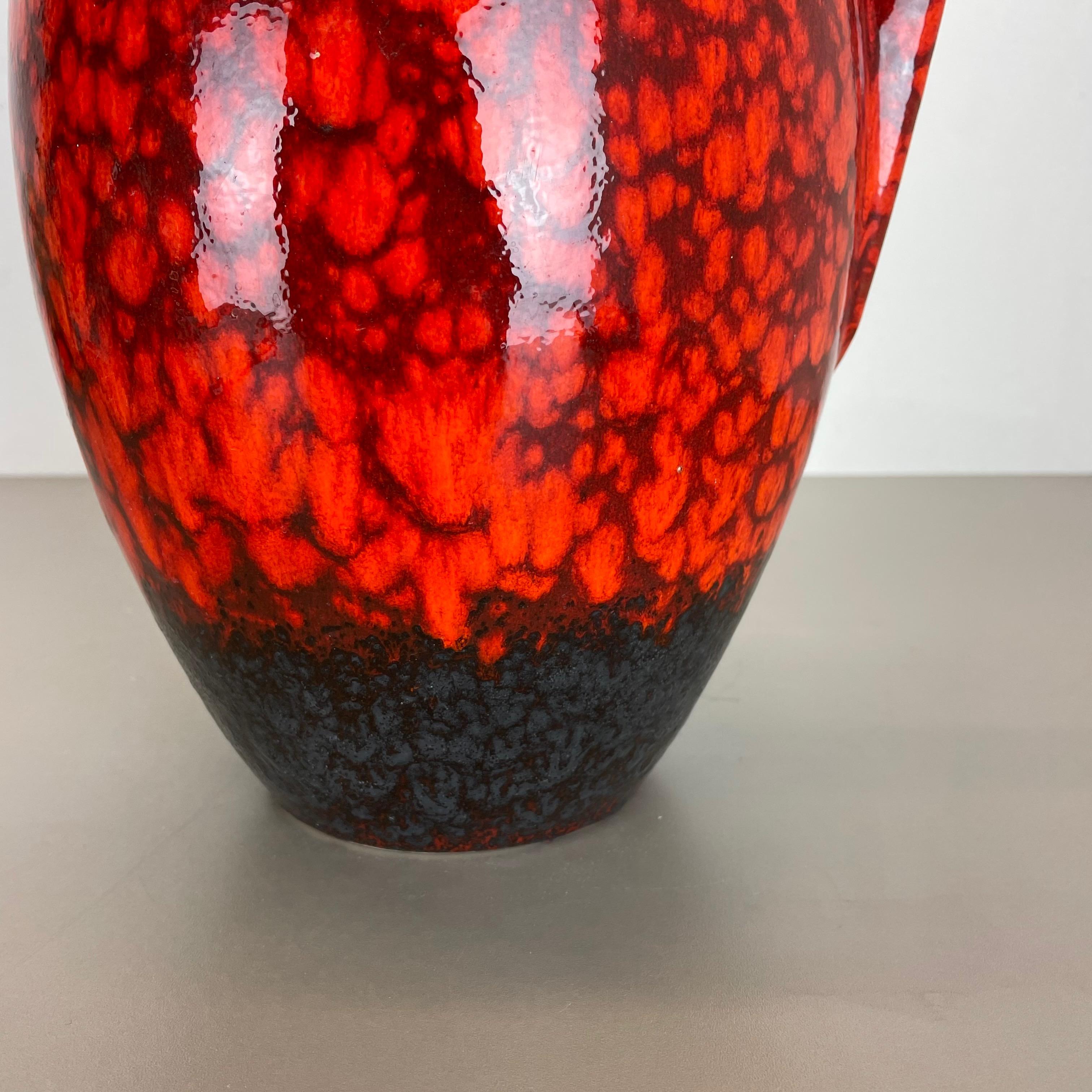 XX secolo Grande vaso da terra in ceramica Fat Lava Multi-Color 414-38 realizzato da Scheurich, anni '70 in vendita