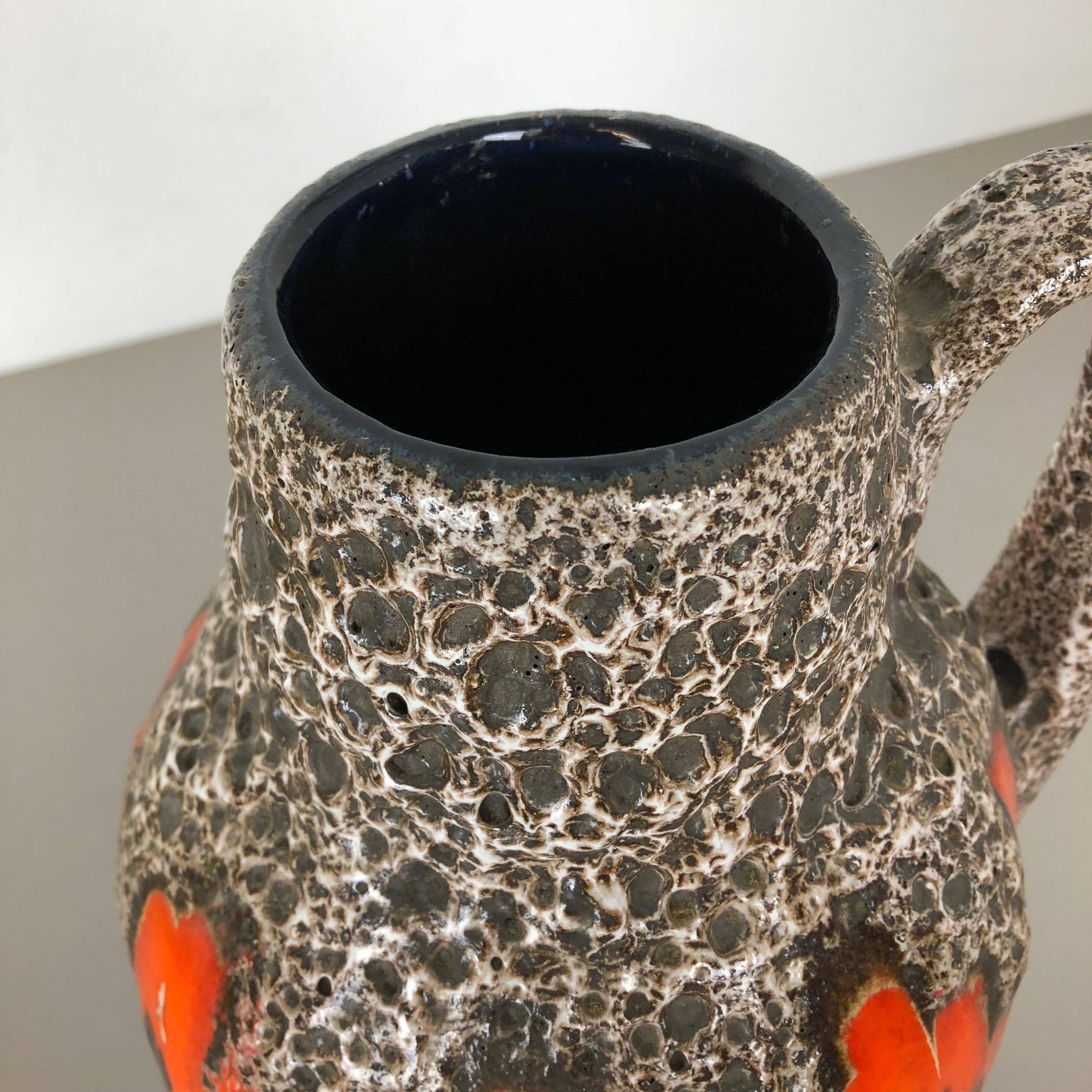 Large Pottery Fat Lava Multi-Color 414-38 Floor Vase Made by Scheurich, 1970s 2