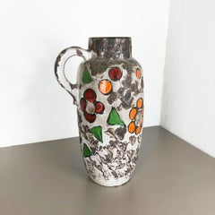 Large Pottery Fat Lava Multi-Color 420-54 Vase Made by Scheurich, 1970s
