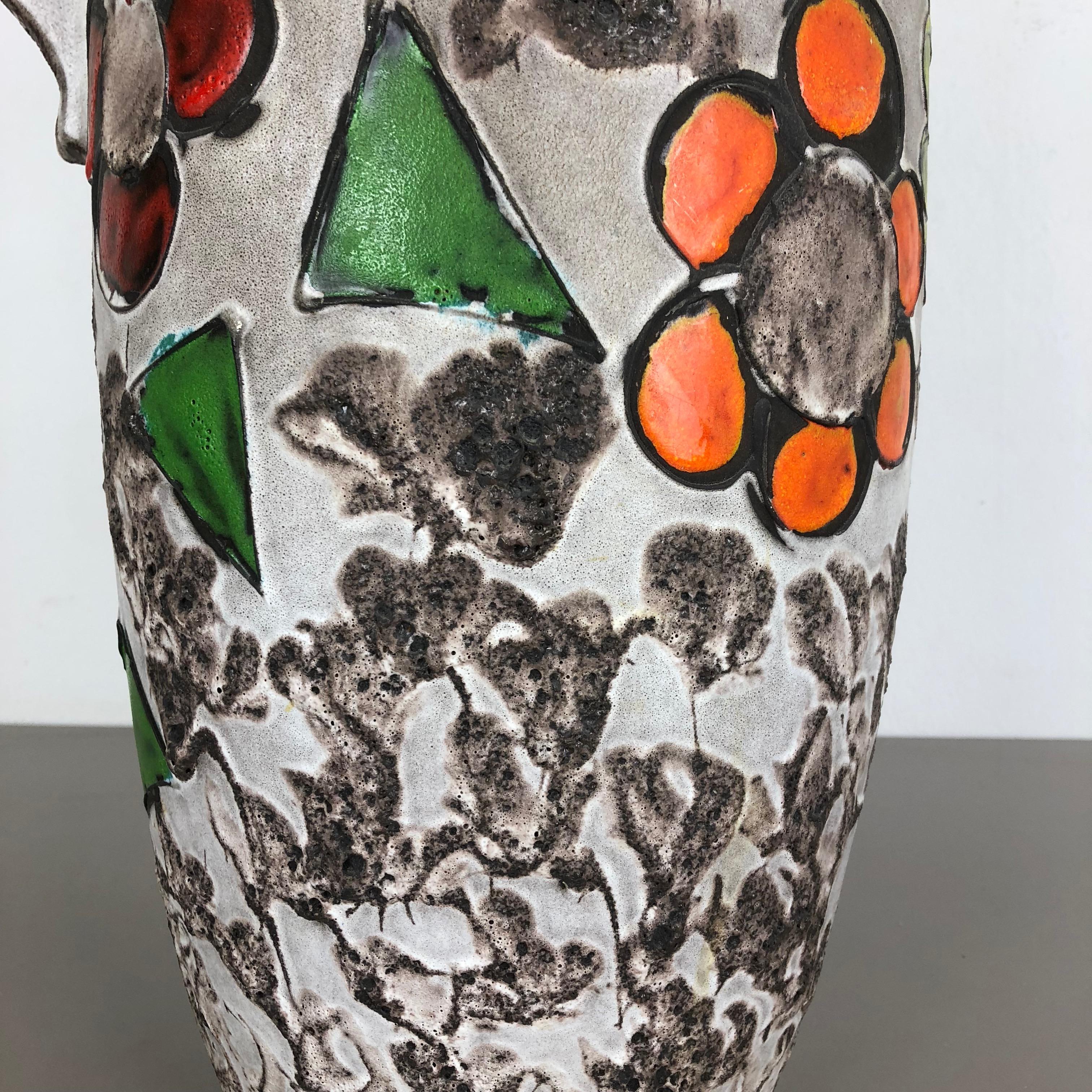 Grande vaso in ceramica Fat Lava multicolore 420-54 realizzato da Scheurich, anni '70 In condizioni buone in vendita a Kirchlengern, DE