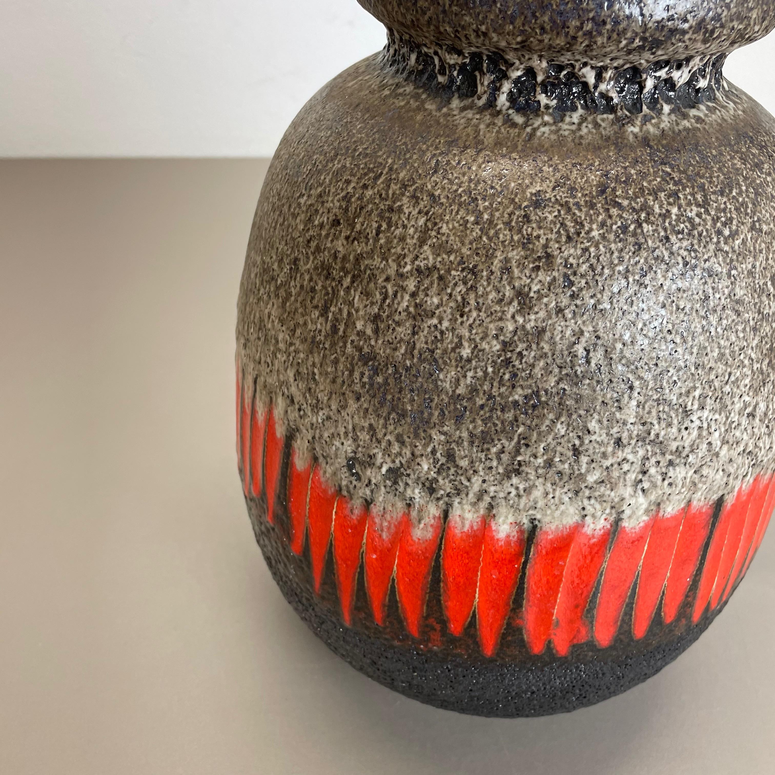 20th Century Large Pottery Fat Lava Multi-Color 484 Floor Vase Made by Scheurich, 1970s