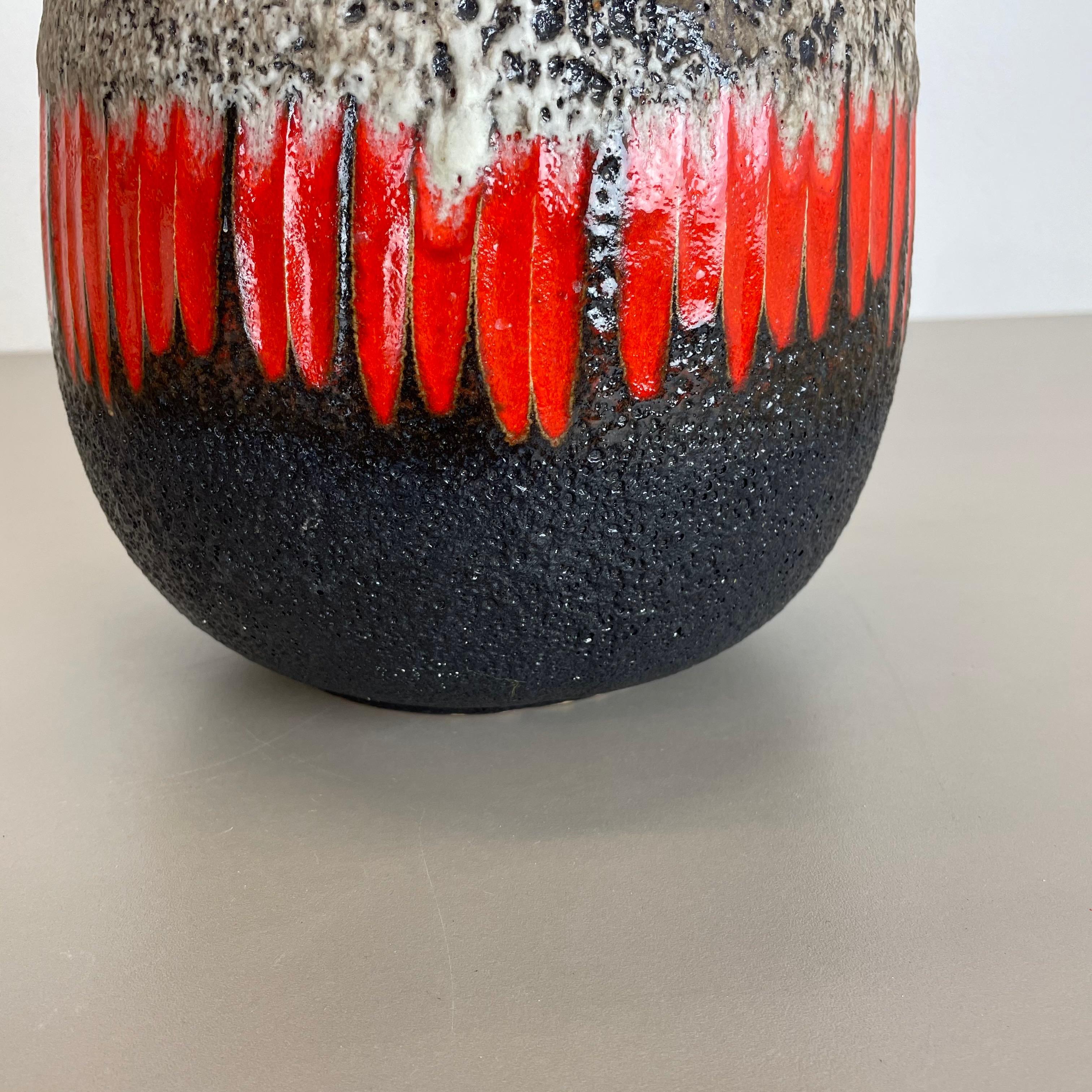 Large Pottery Fat Lava Multi-Color 484 Floor Vase Made by Scheurich, 1970s 2