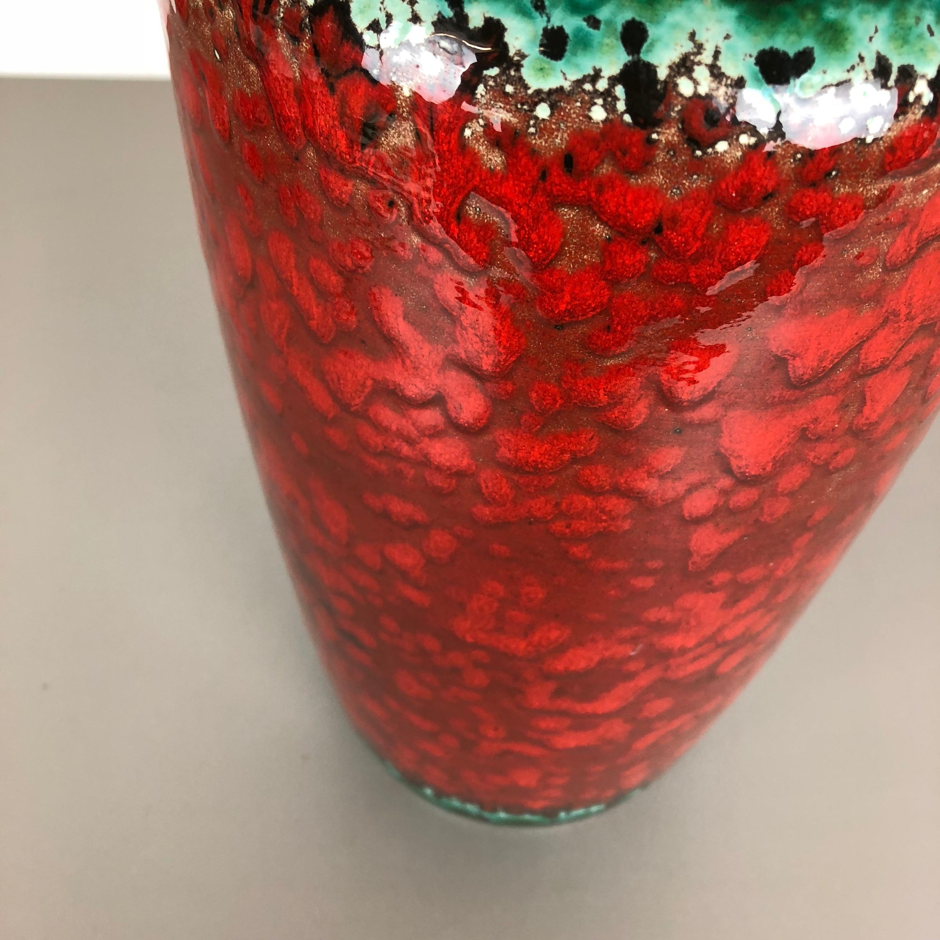 Large Pottery Fat Lava Multi-Color 517-45 Floor Vase Made by Scheurich, 1970s 4