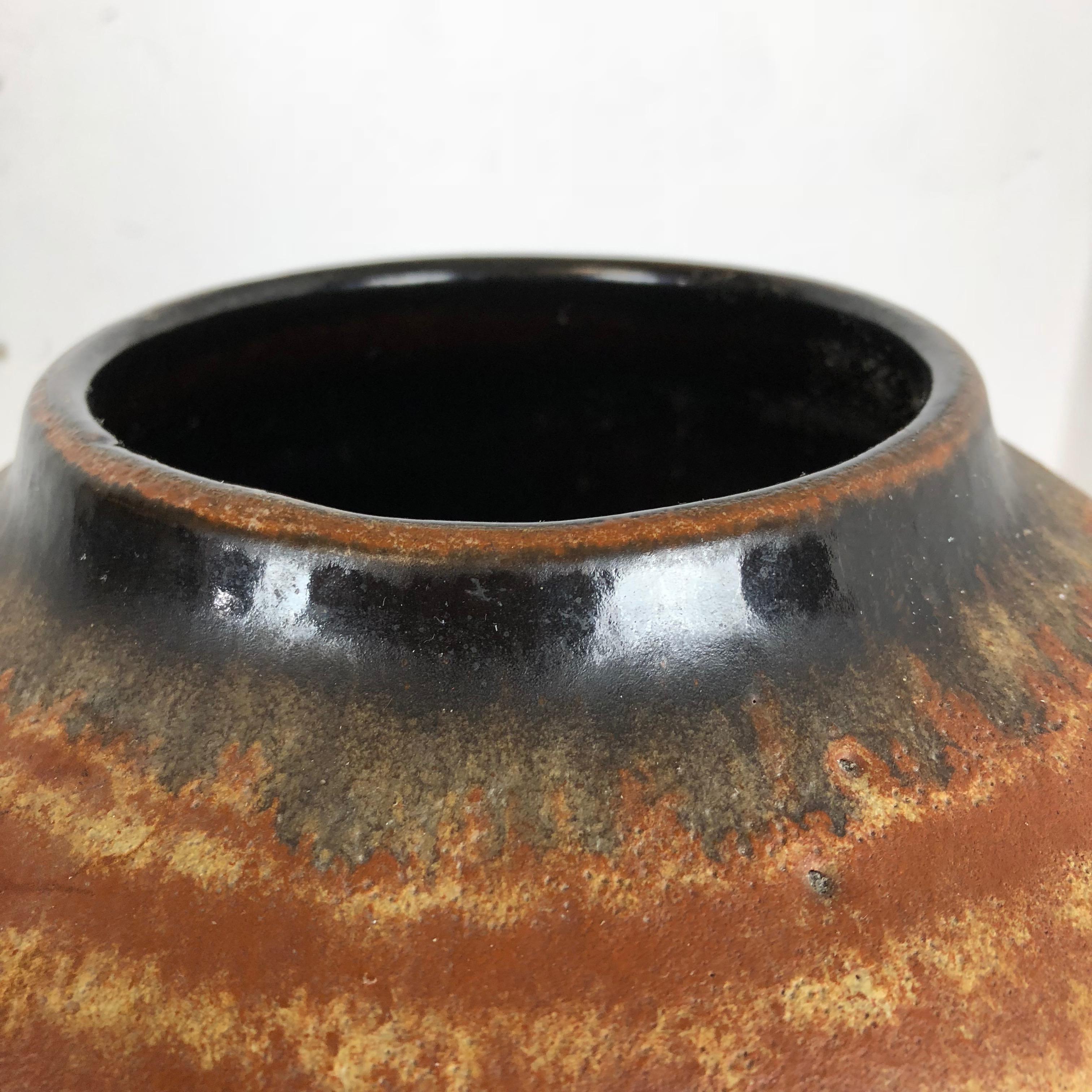 Large Pottery Fat Lava Multi-Color 517-45 Floor Vase Made by Scheurich, 1970s For Sale 4