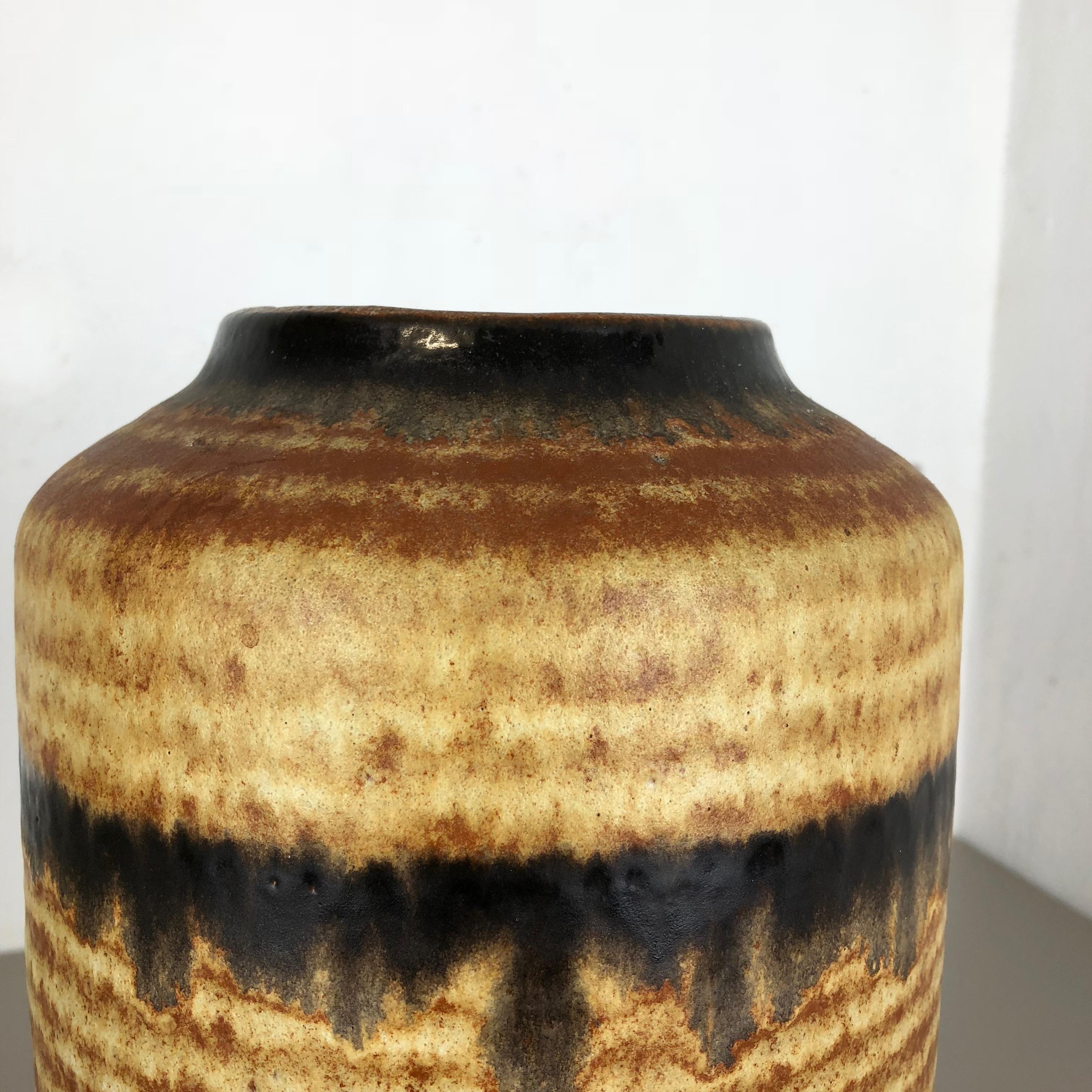 Large Pottery Fat Lava Multi-Color 517-45 Floor Vase Made by Scheurich, 1970s For Sale 5