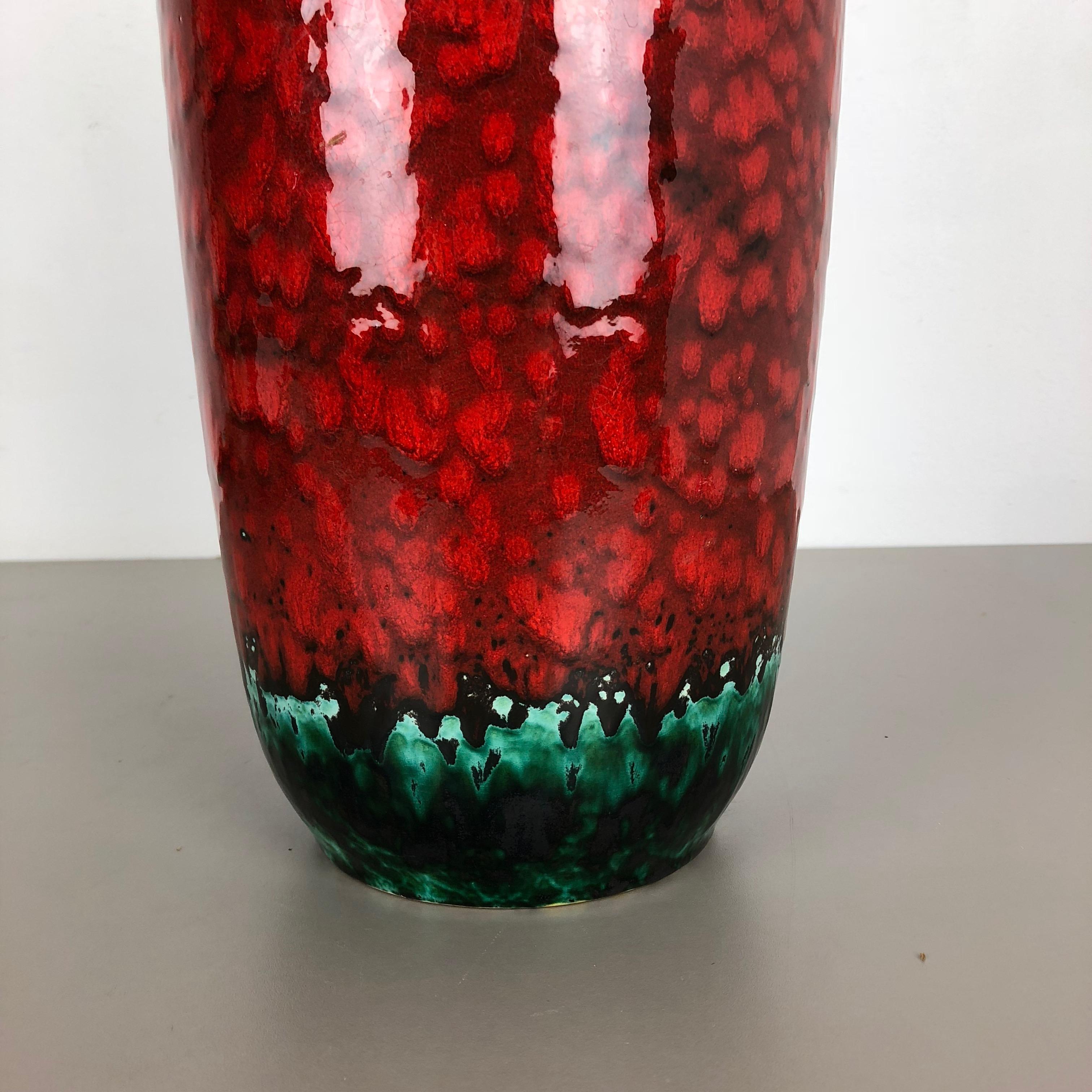 Tedesco Grande vaso da terra in ceramica Fat Lava Multi-Color 517-45 realizzato da Scheurich, anni '70 in vendita