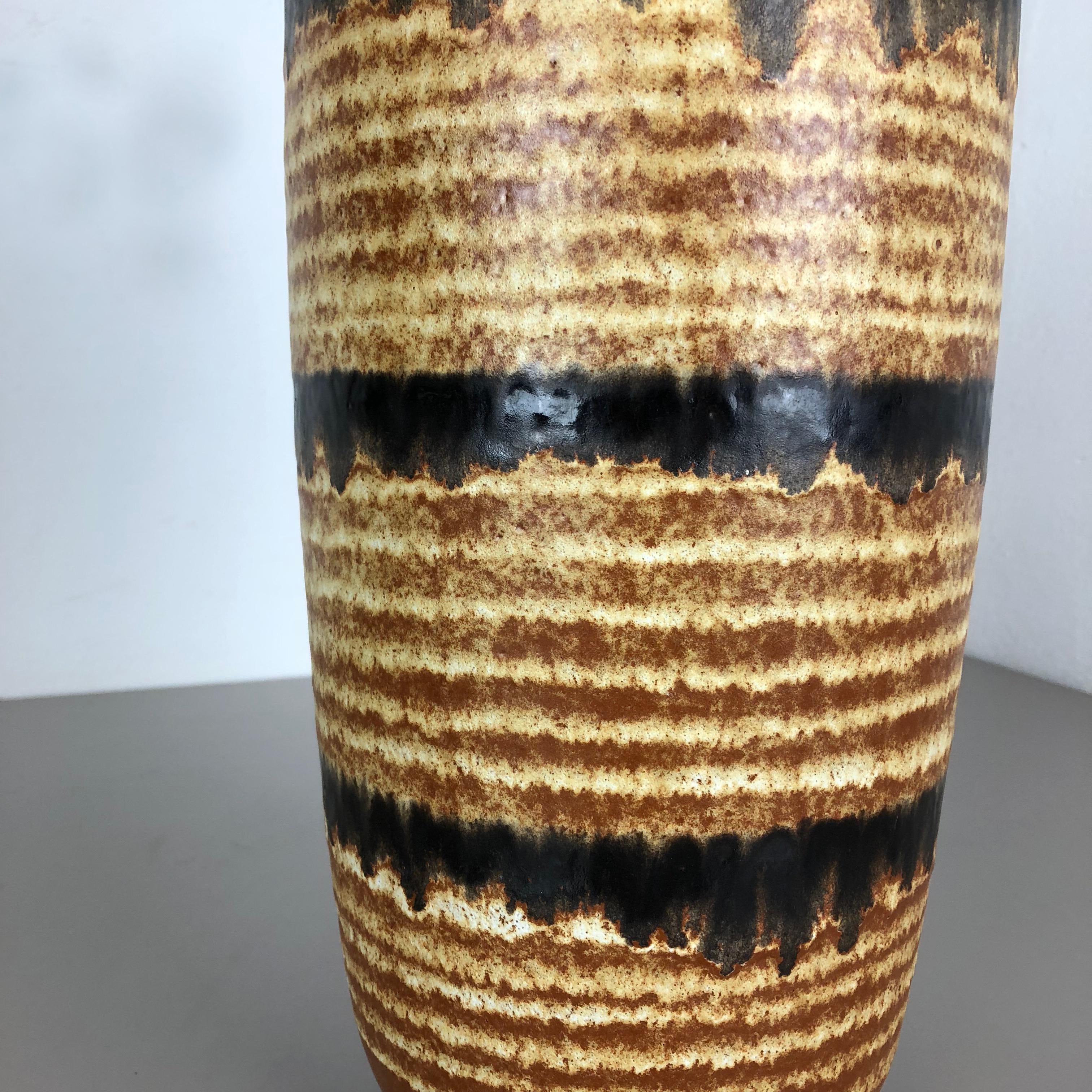 Large Pottery Fat Lava Multi-Color 517-45 Floor Vase Made by Scheurich, 1970s In Good Condition In Kirchlengern, DE