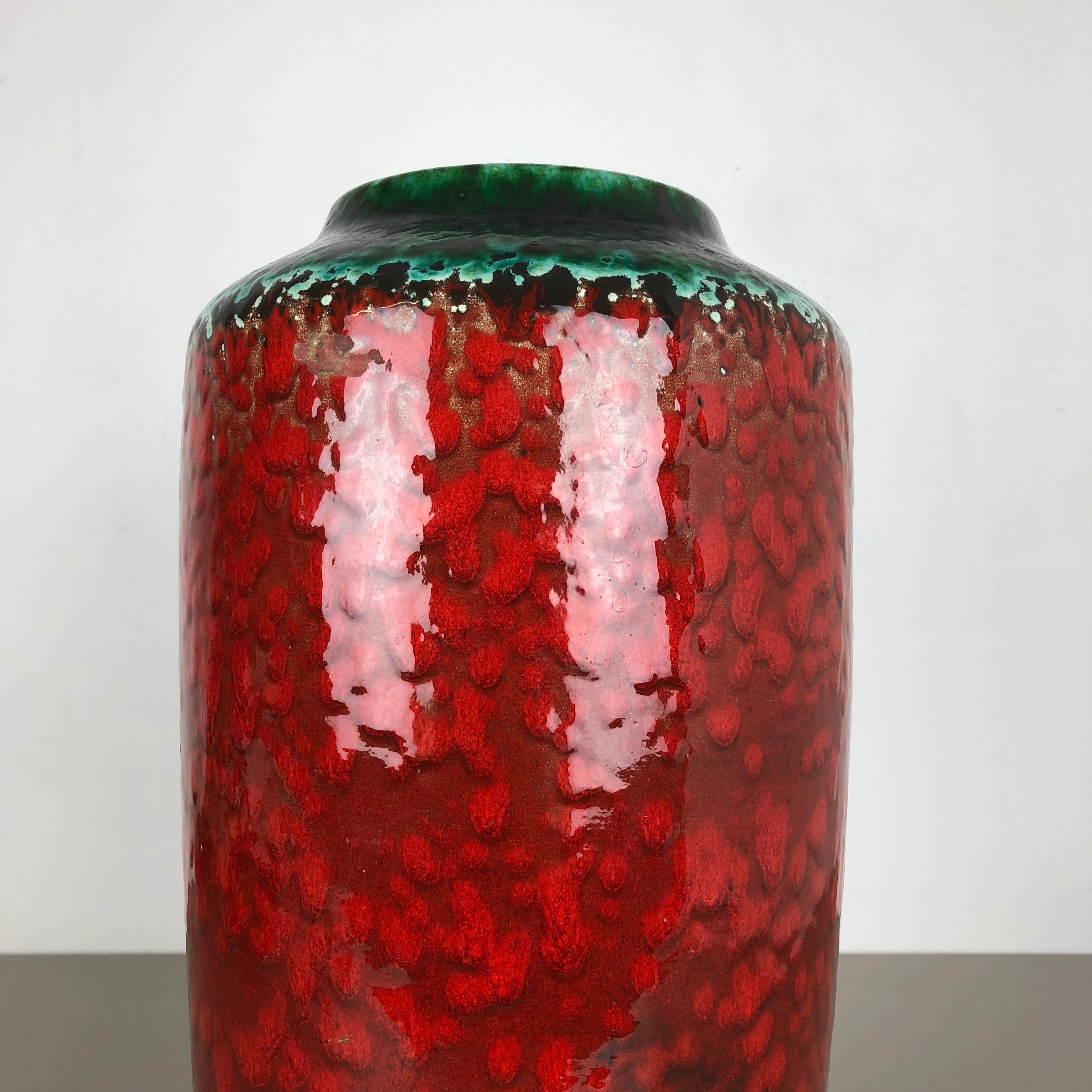 20th Century Large Pottery Fat Lava Multi-Color 517-45 Floor Vase Made by Scheurich, 1970s