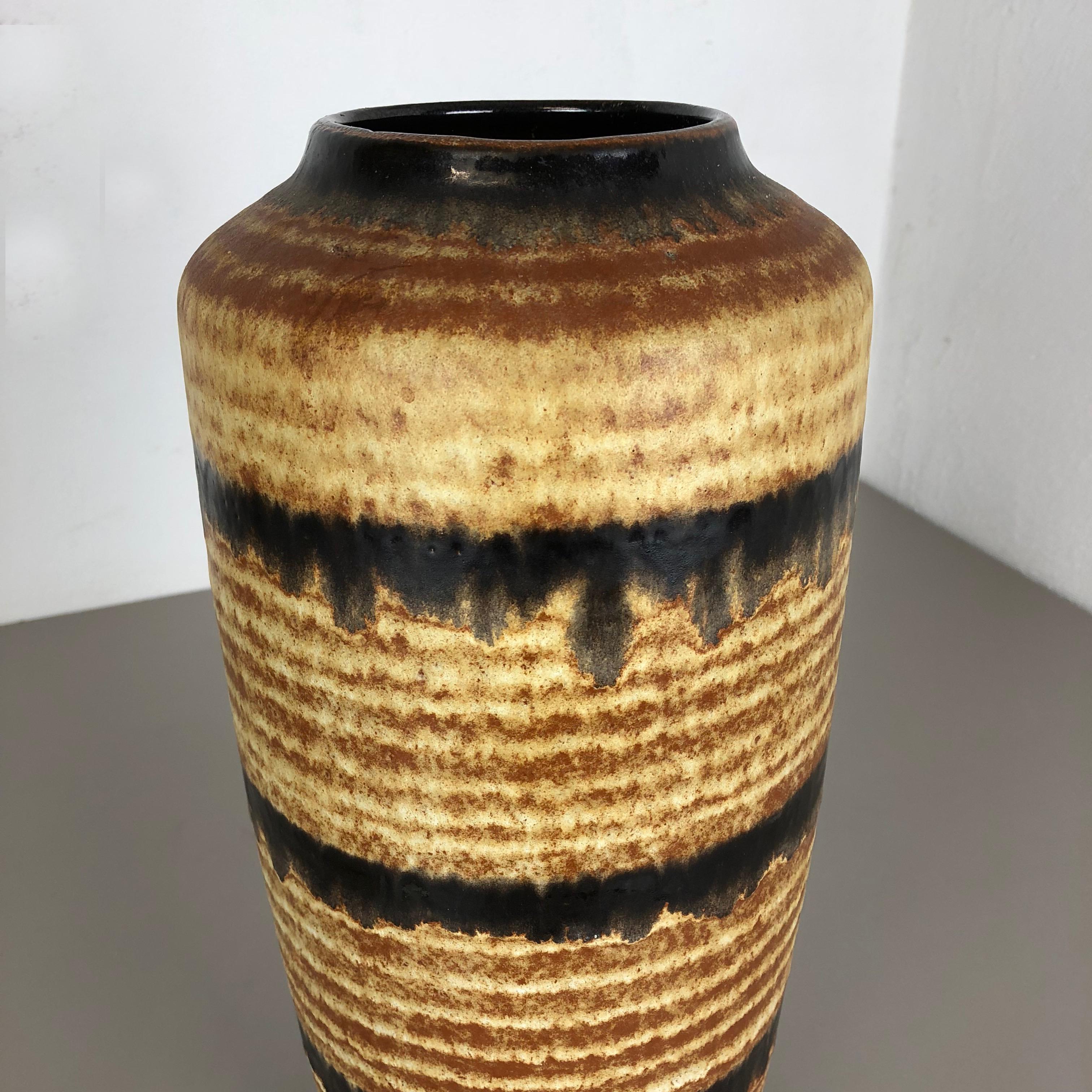 Large Pottery Fat Lava Multi-Color 517-45 Floor Vase Made by Scheurich, 1970s For Sale 2