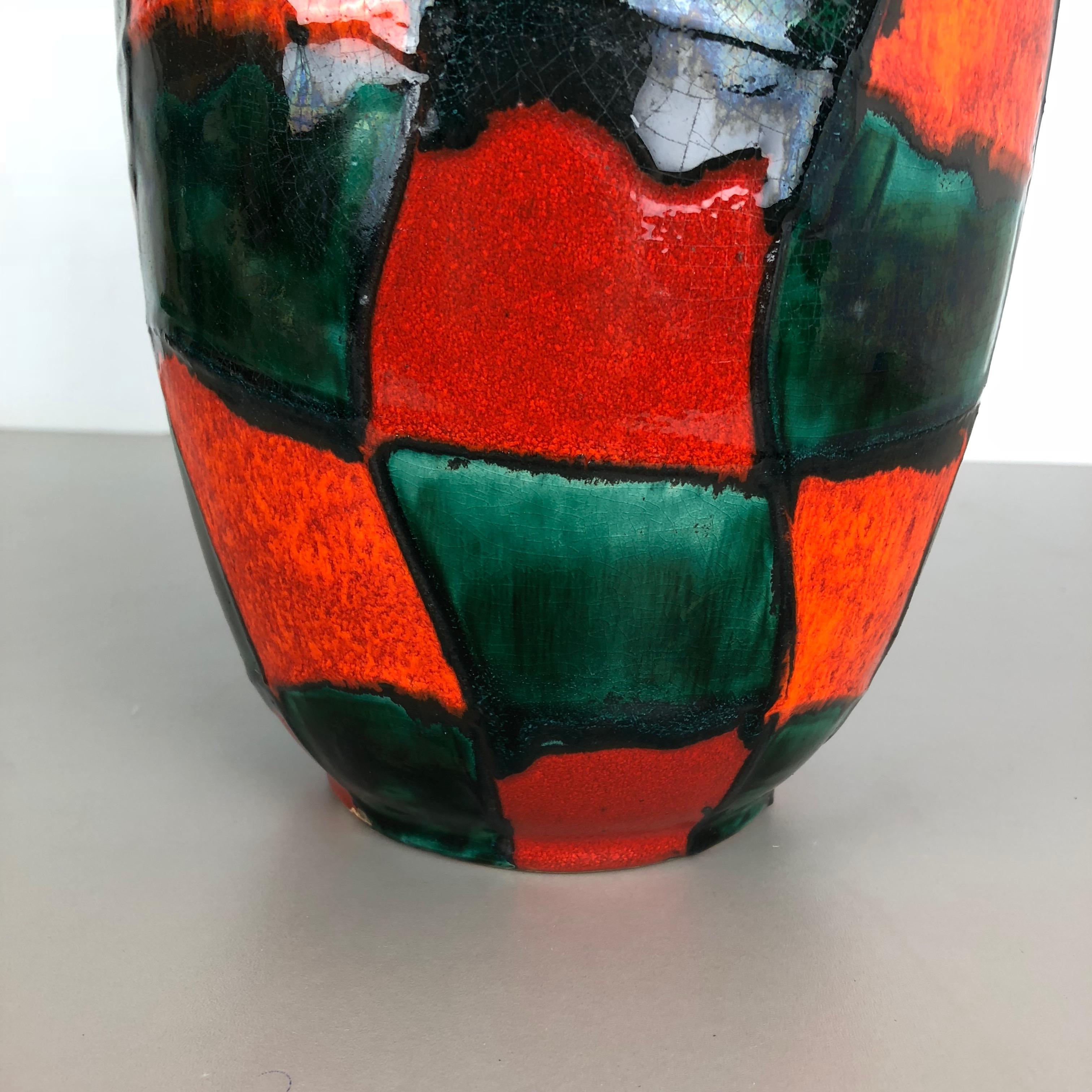 Large Pottery Fat Lava Multi-Color 546-41 Floor Vase Made by Scheurich, 1970s 7