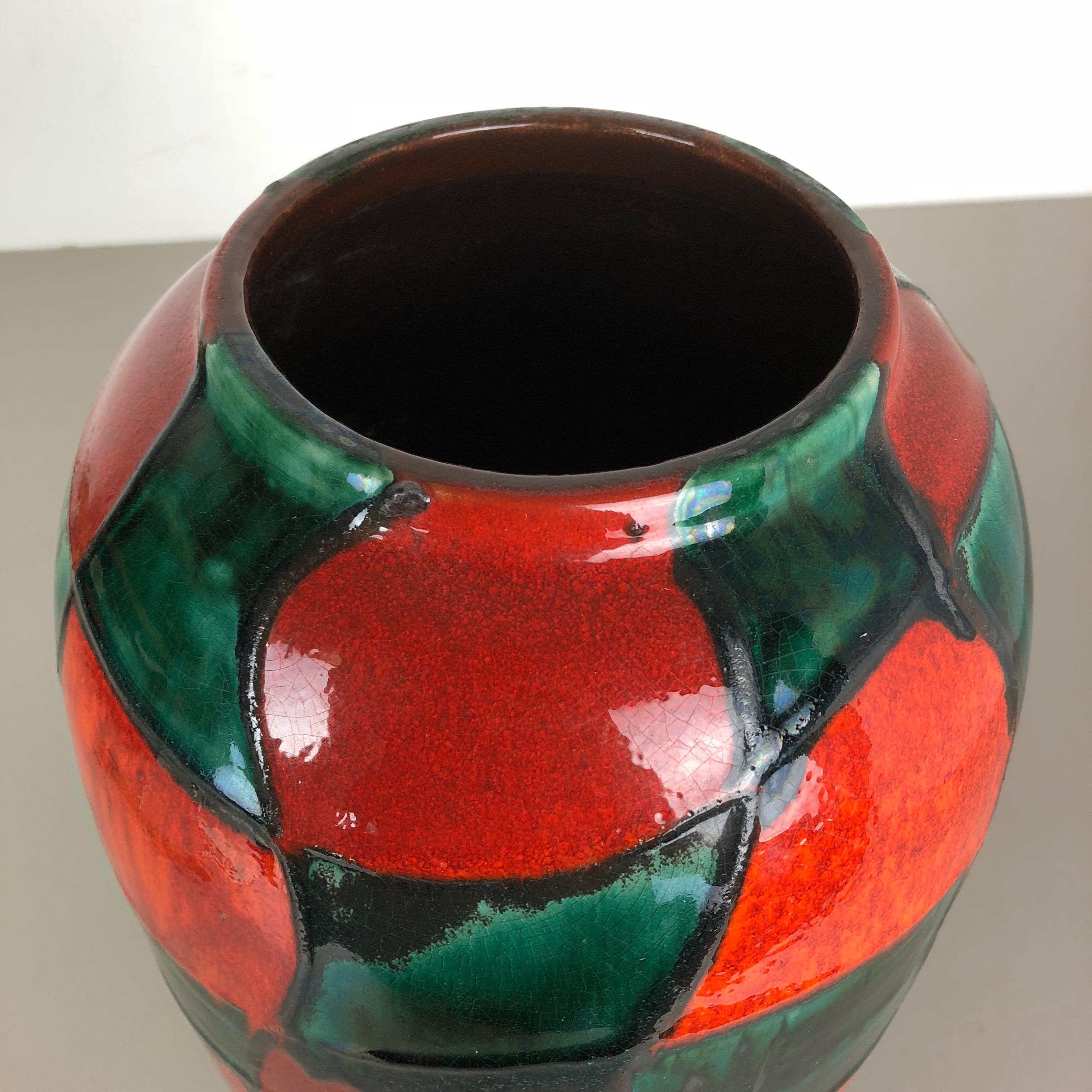 Large Pottery Fat Lava Multi-Color 546-41 Floor Vase Made by Scheurich, 1970s 11