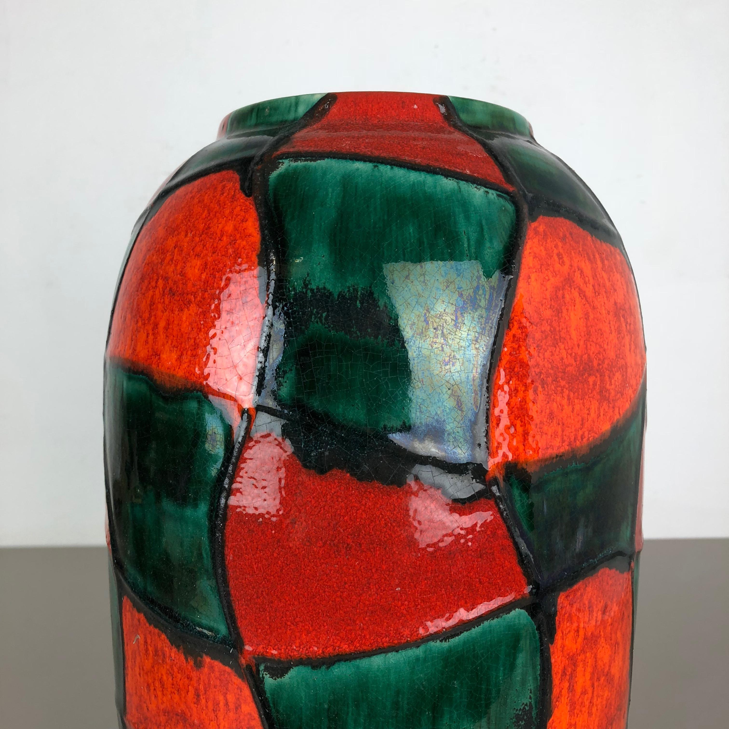 Large Pottery Fat Lava Multi-Color 546-41 Floor Vase Made by Scheurich, 1970s 1