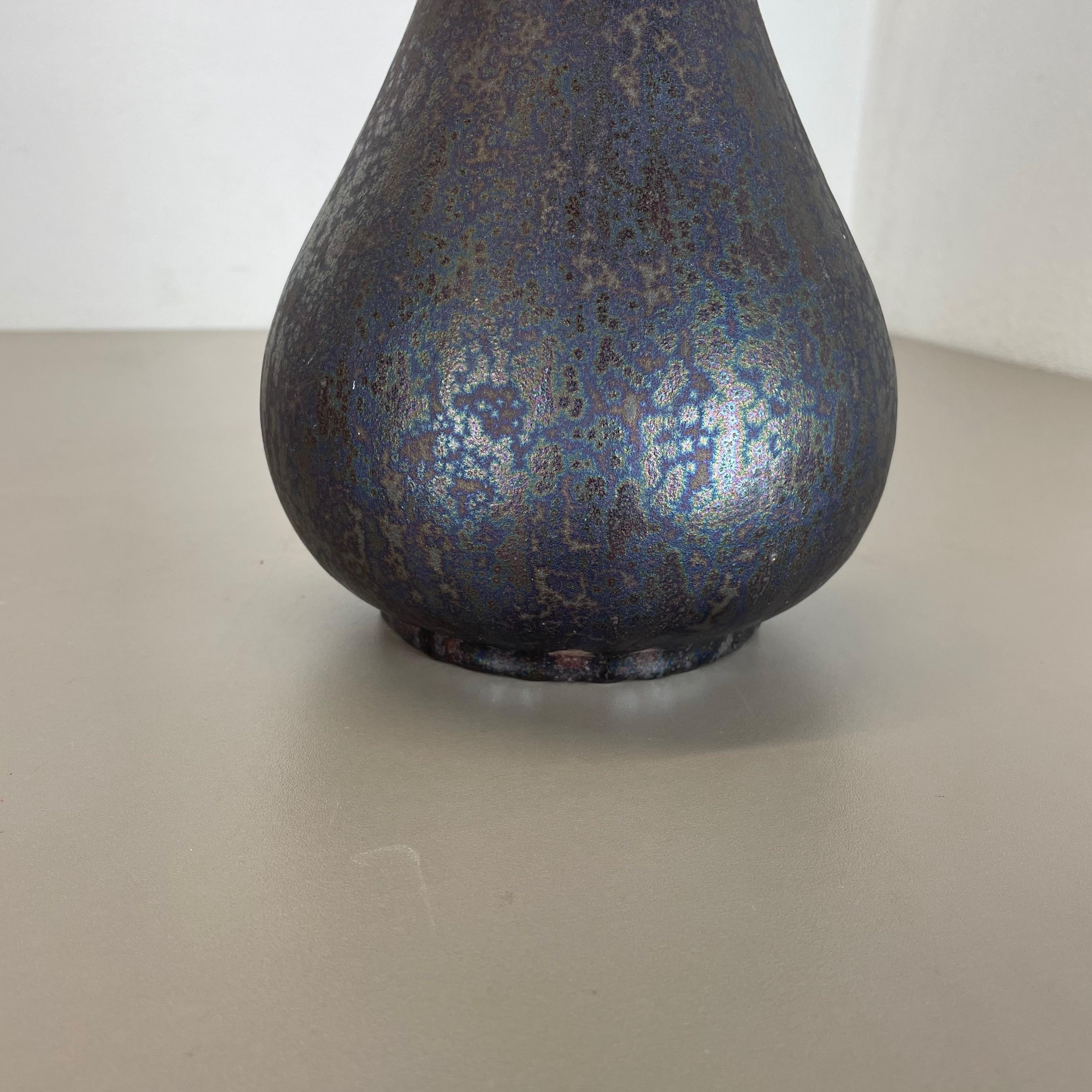 Mid-Century Modern Grand vase en poterie lave grasse multicolore « 830 » fabriqué par Ruscha, 1970 en vente