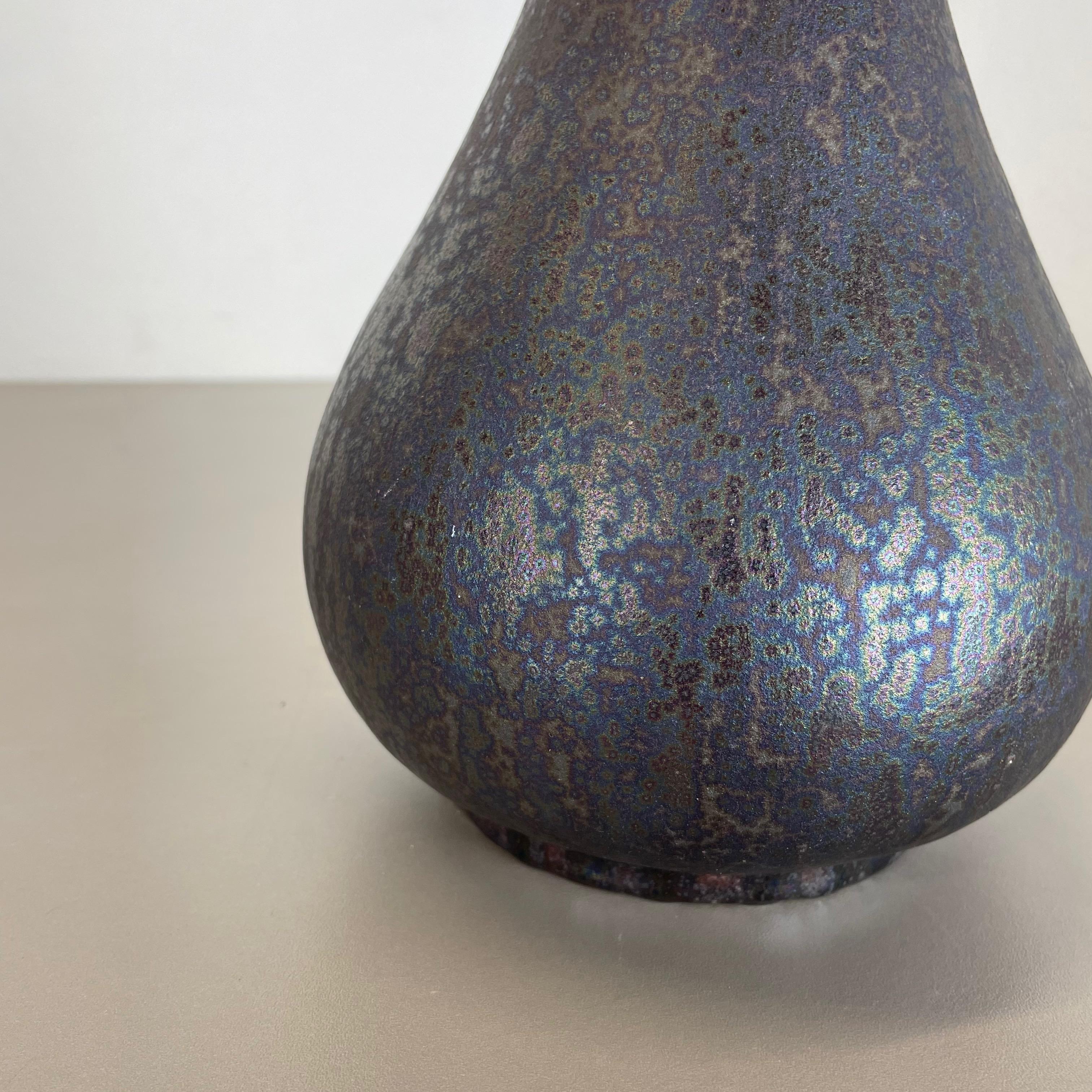 Allemand Grand vase en poterie lave grasse multicolore « 830 » fabriqué par Ruscha, 1970 en vente