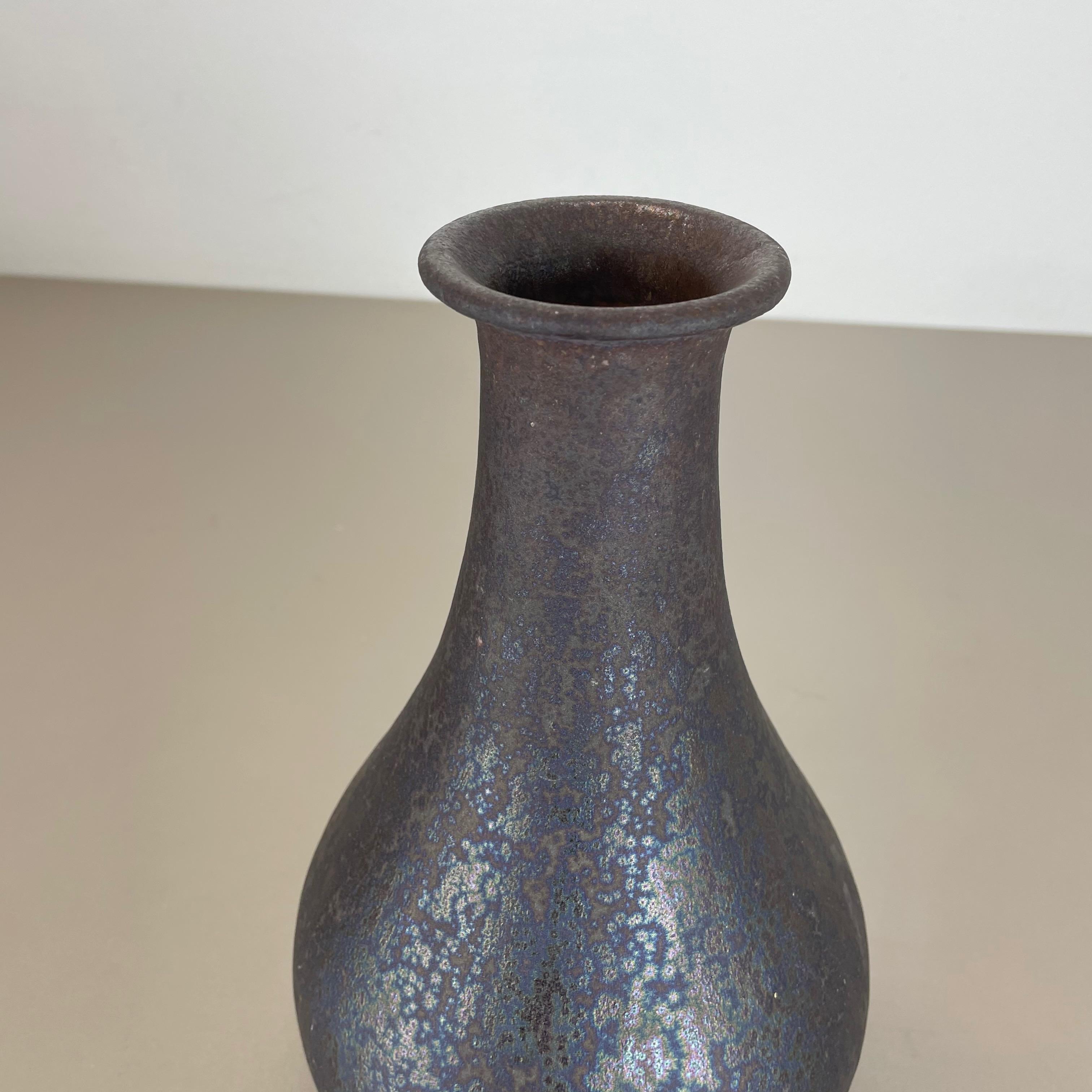 Céramique Grand vase en poterie lave grasse multicolore « 830 » fabriqué par Ruscha, 1970 en vente