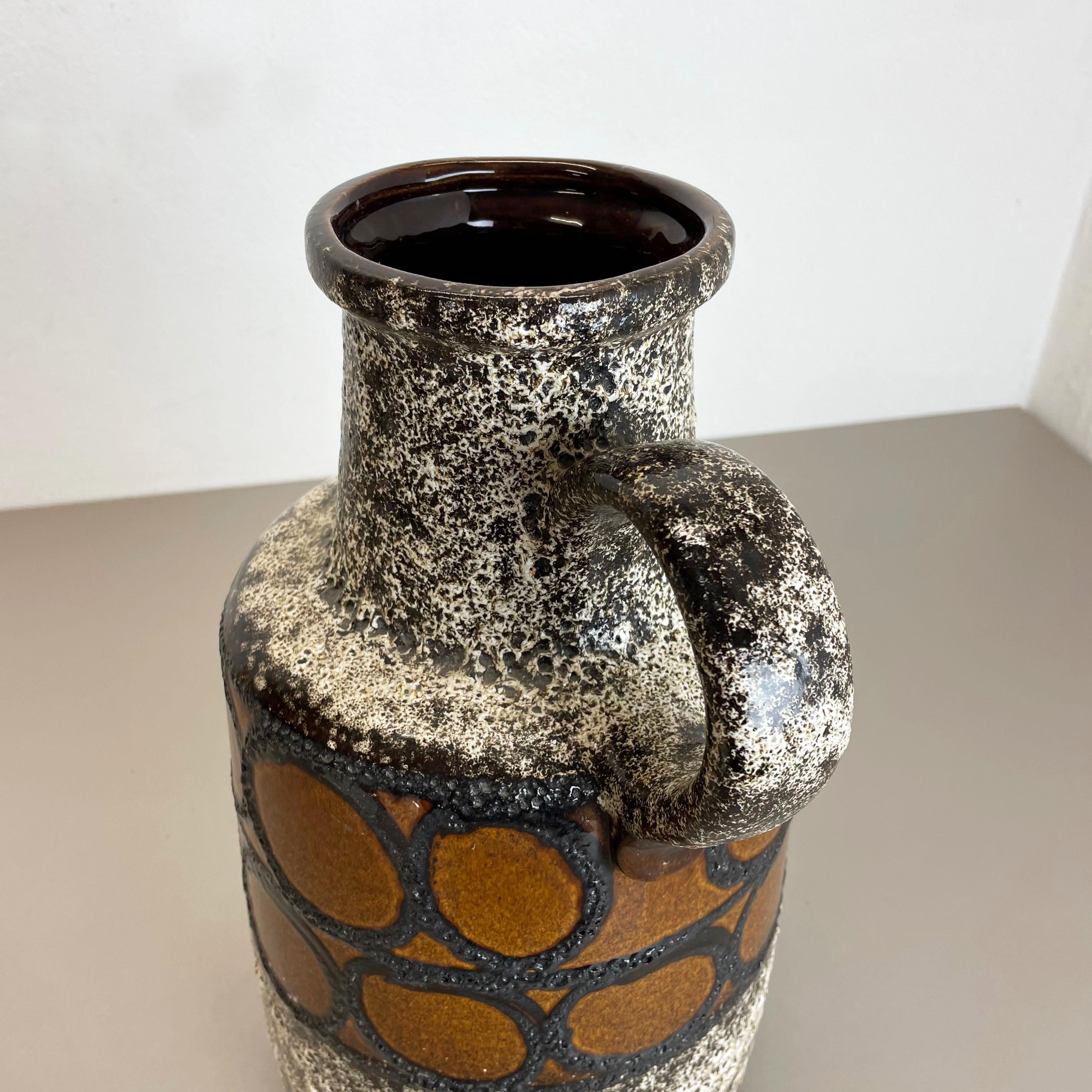 Large Pottery Fat Lava Multi-Color Floor Vase 408-40 Made by Scheurich, 1970s For Sale 3