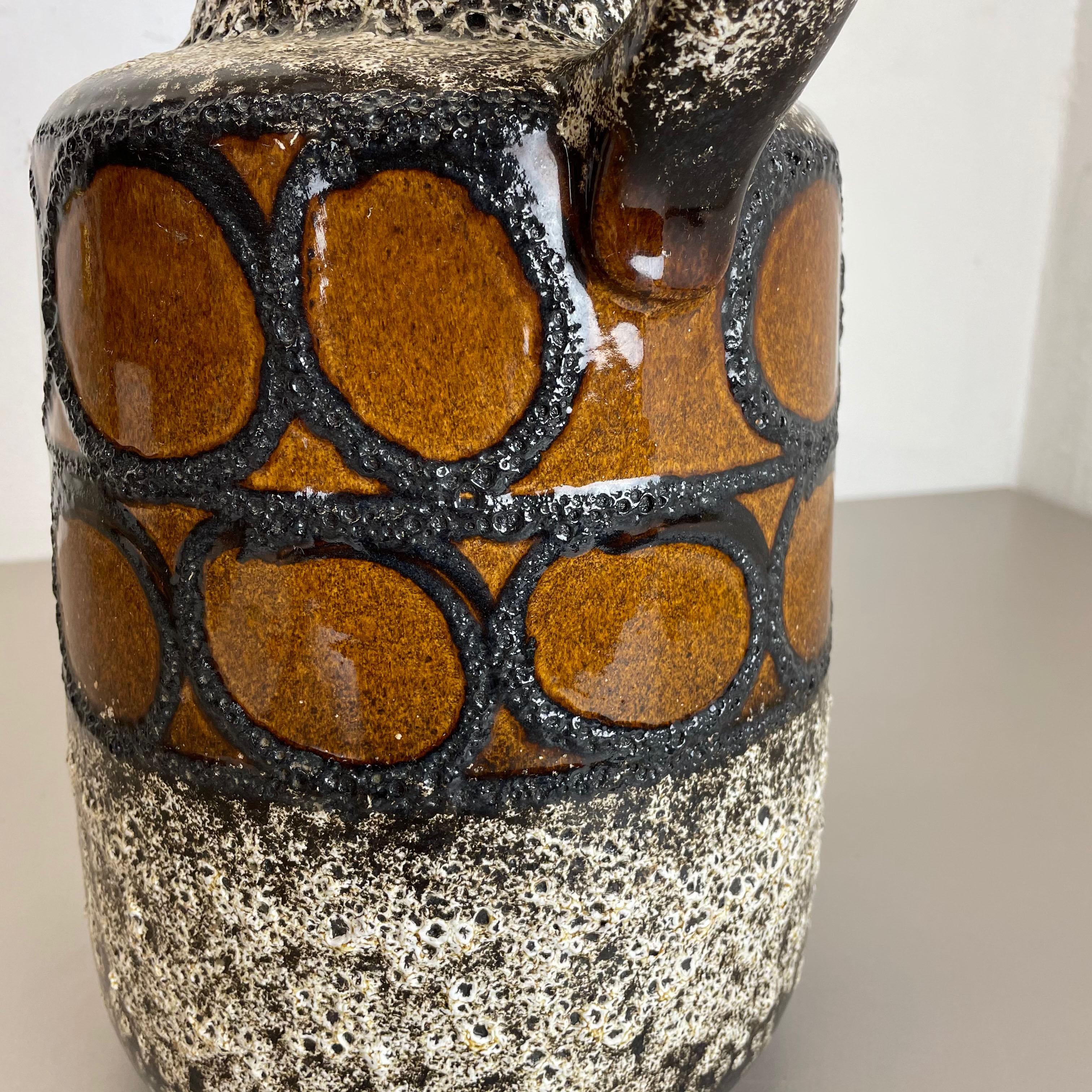 Large Pottery Fat Lava Multi-Color Floor Vase 408-40 Made by Scheurich, 1970s For Sale 4