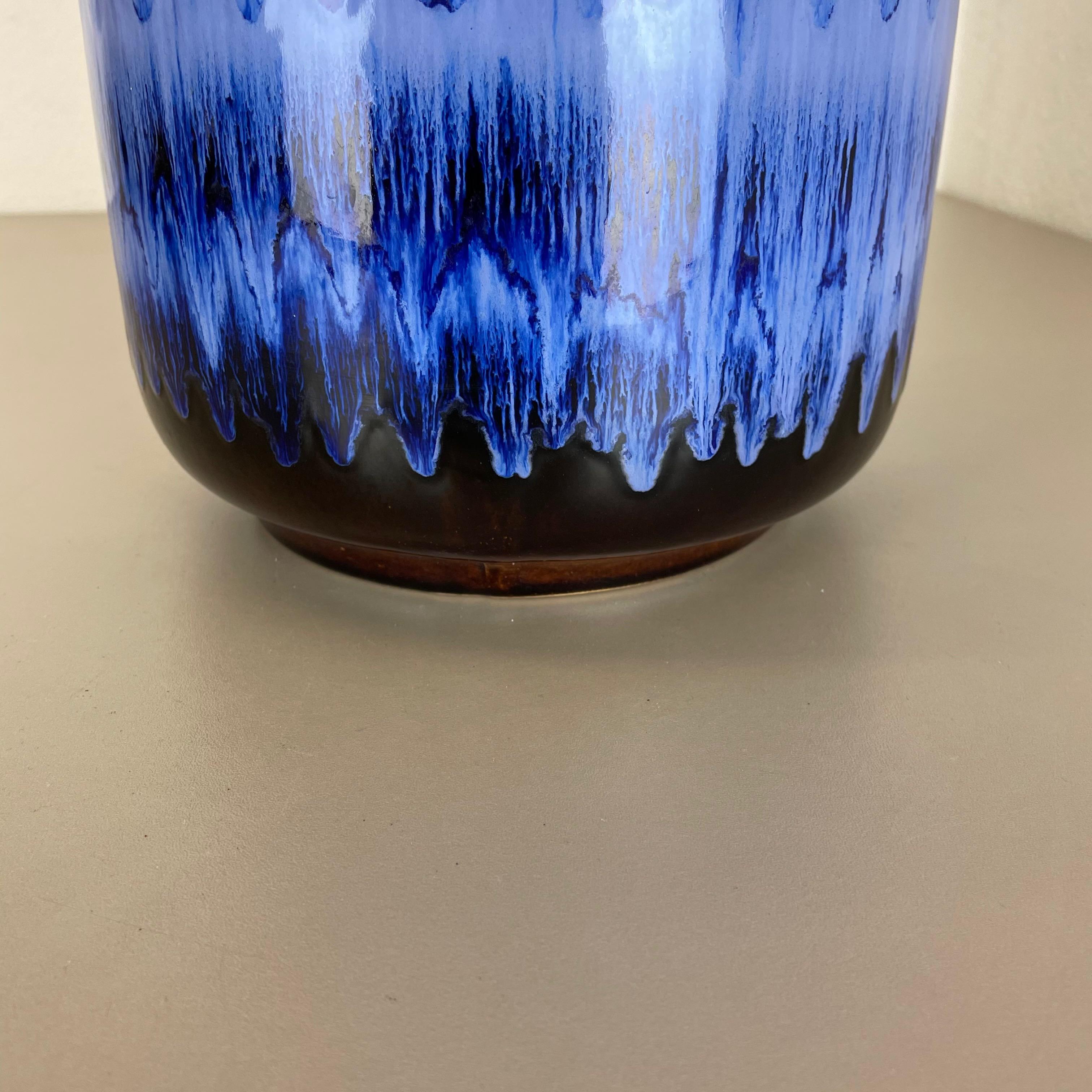 Large Pottery Fat Lava Multi-Color Floor Vase 408-40 Made by Scheurich, 1970s For Sale 6