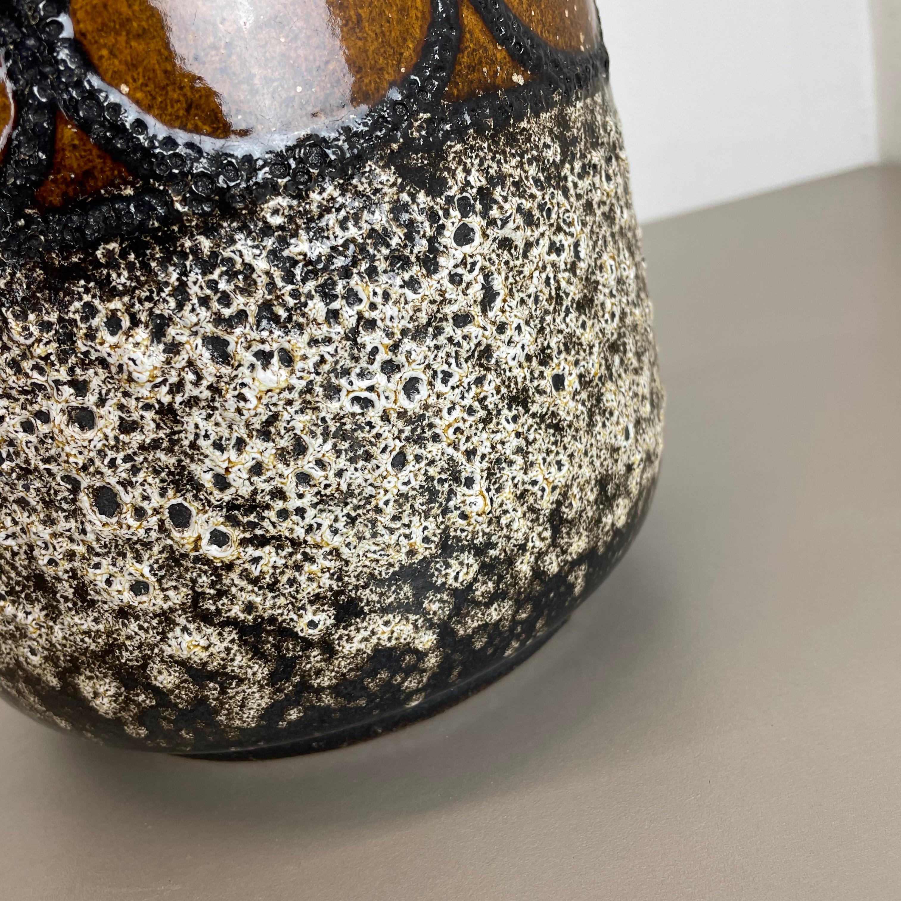 Large Pottery Fat Lava Multi-Color Floor Vase 408-40 Made by Scheurich, 1970s For Sale 9