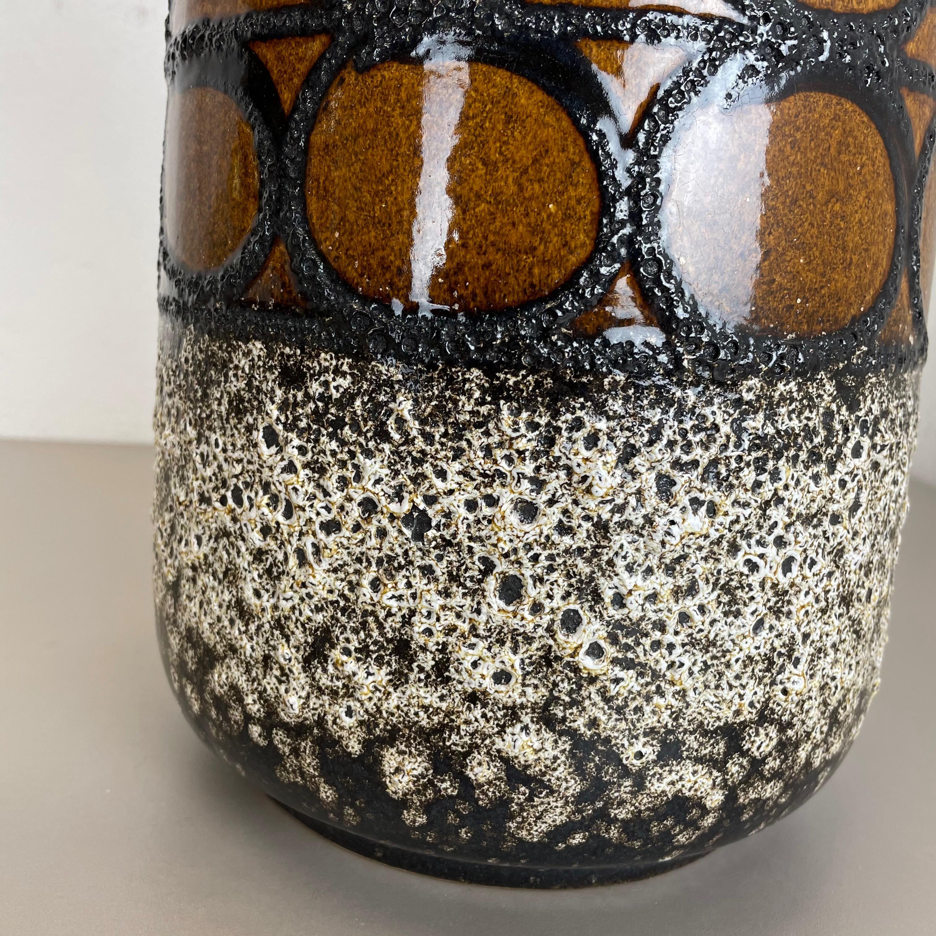 Large Pottery Fat Lava Multi-Color Floor Vase 408-40 Made by Scheurich, 1970s For Sale 10
