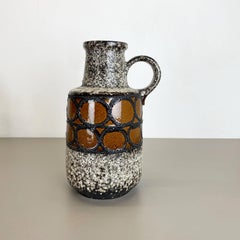 Large Pottery Fat Lava Multi-Color Floor Vase 408-40 Made by Scheurich, 1970s