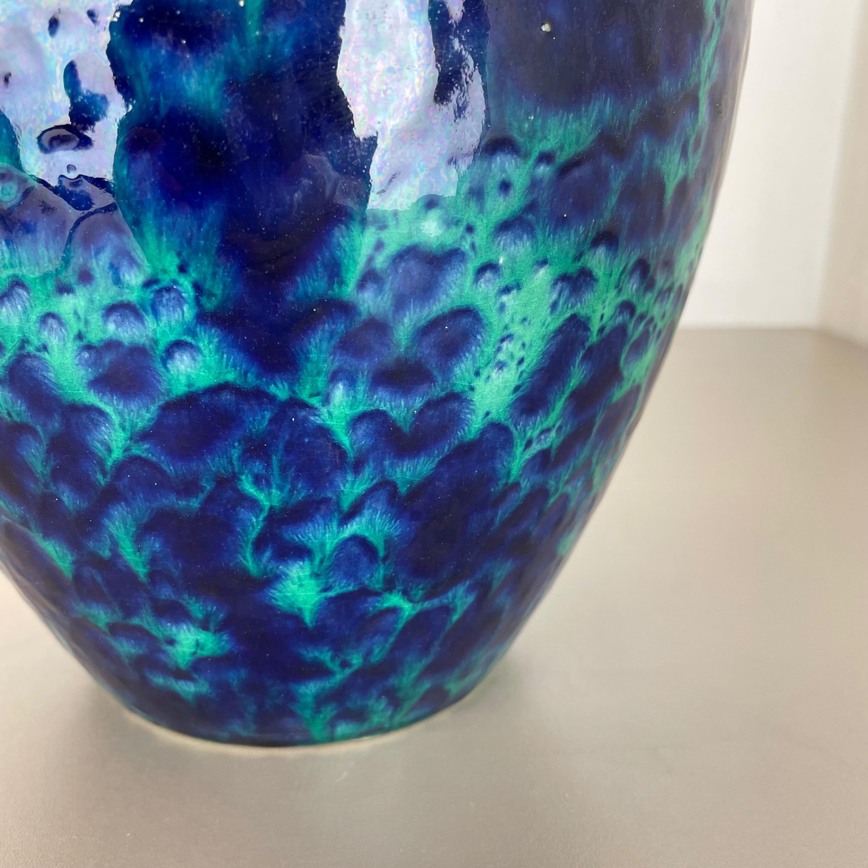Large Pottery Fat Lava Multi-Color Floor Vase Made by Scheurich, 1970s In Good Condition For Sale In Kirchlengern, DE