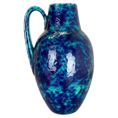 Gran jarrón de suelo de cerámica Fat Lava multicolor de Scheurich, años 70