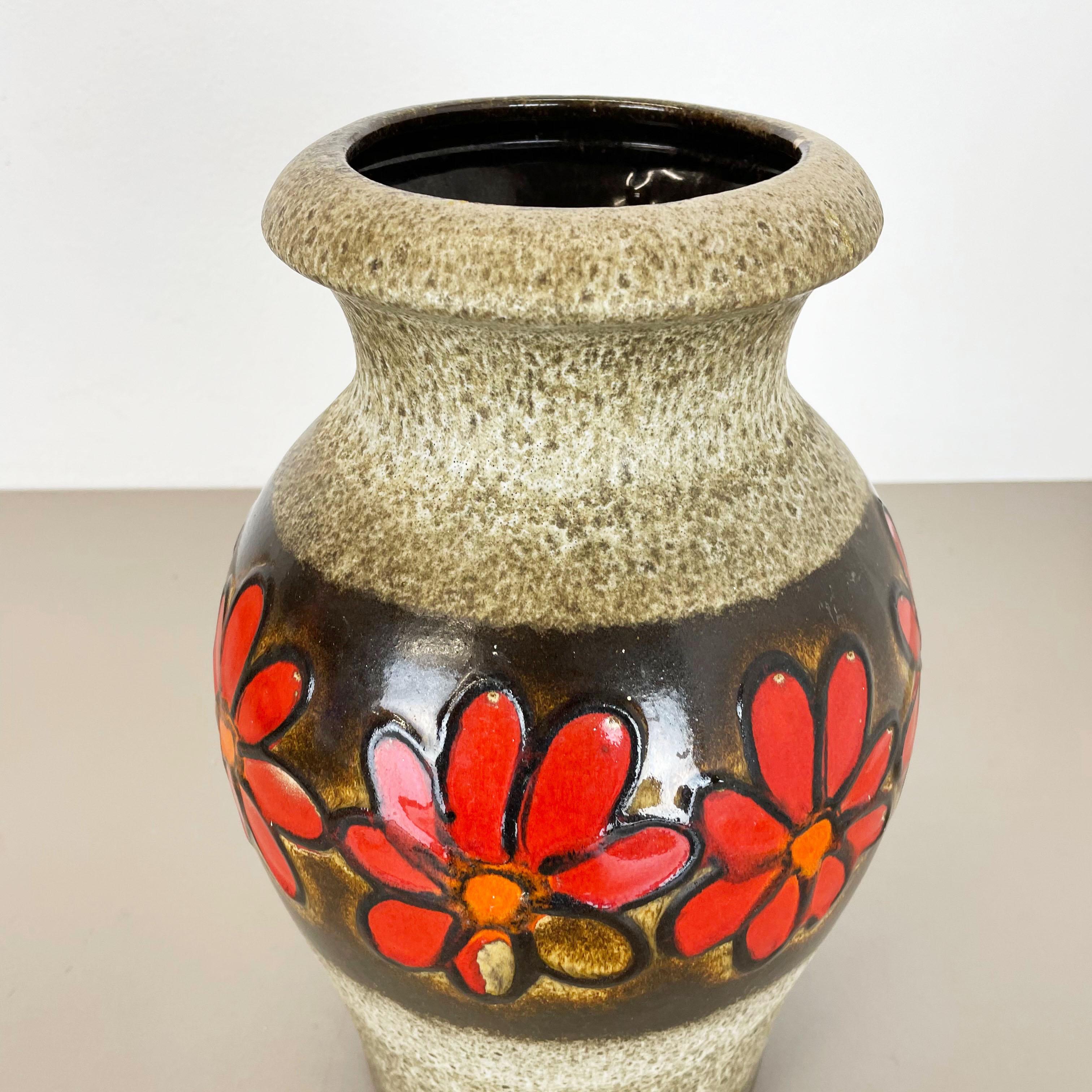 German Large Pottery Fat Lava Multi-Color 