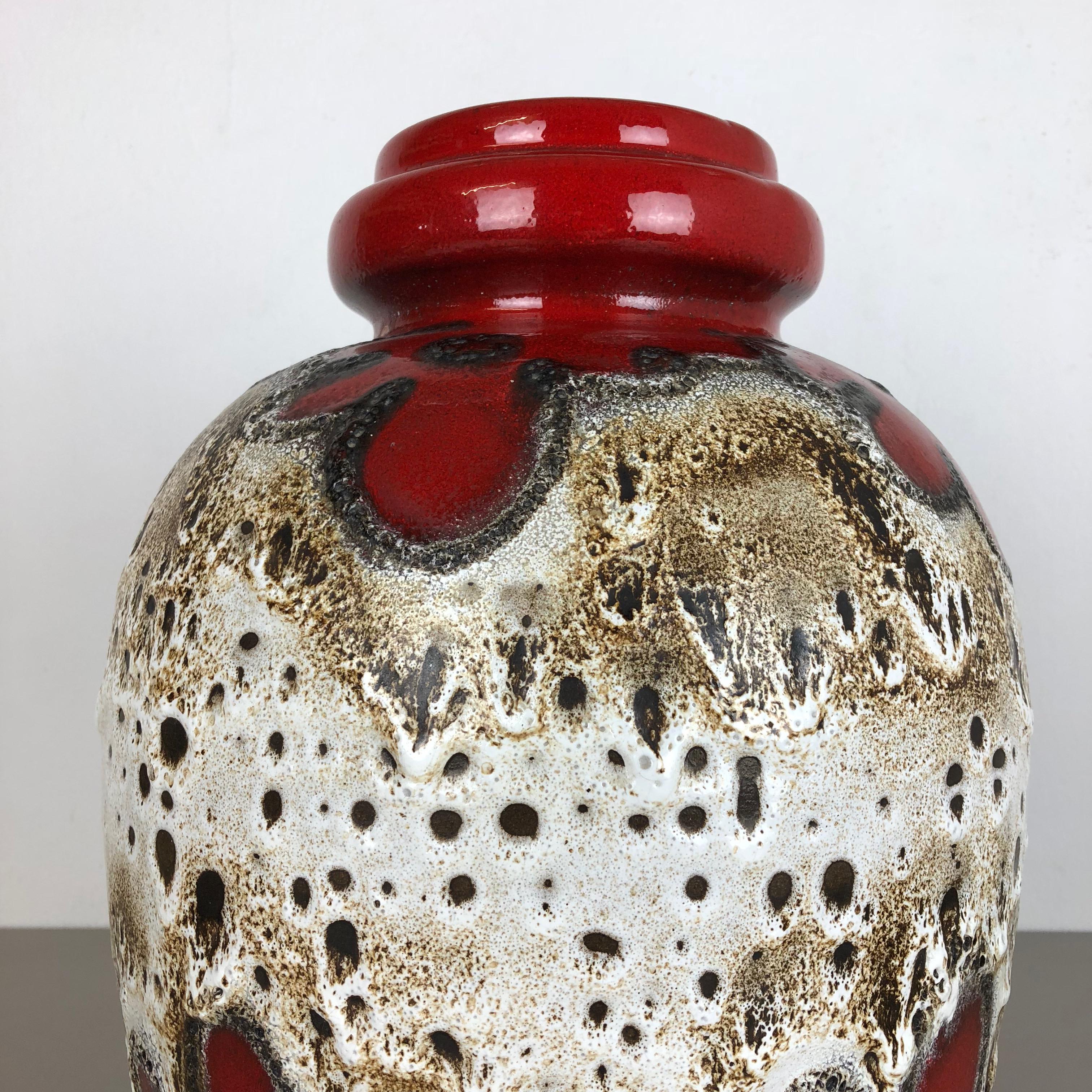 Ceramic Large Pottery Fat Lava Multicolor 280-42 Vase Made by Scheurich, 1970s