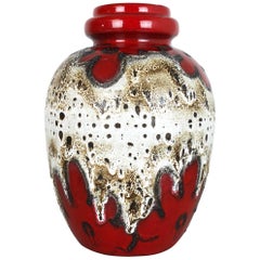 Große große Keramikvase „Fat Lava“ Multicolor 280-42 von Scheurich, 1970er Jahre