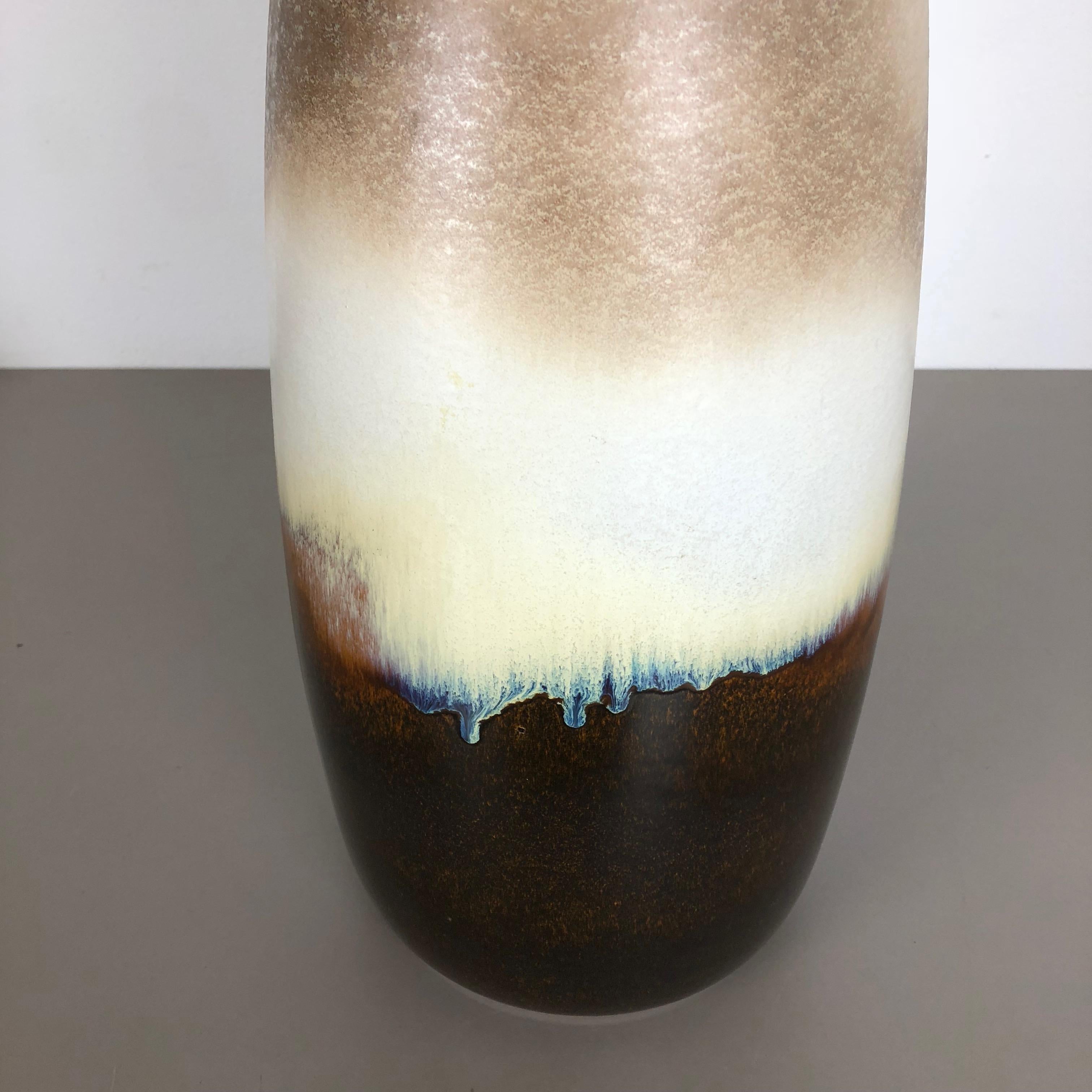 Large Pottery Fat Lava Multi-Color 284-47 Floor Vase Made by Scheurich, 1970s 5