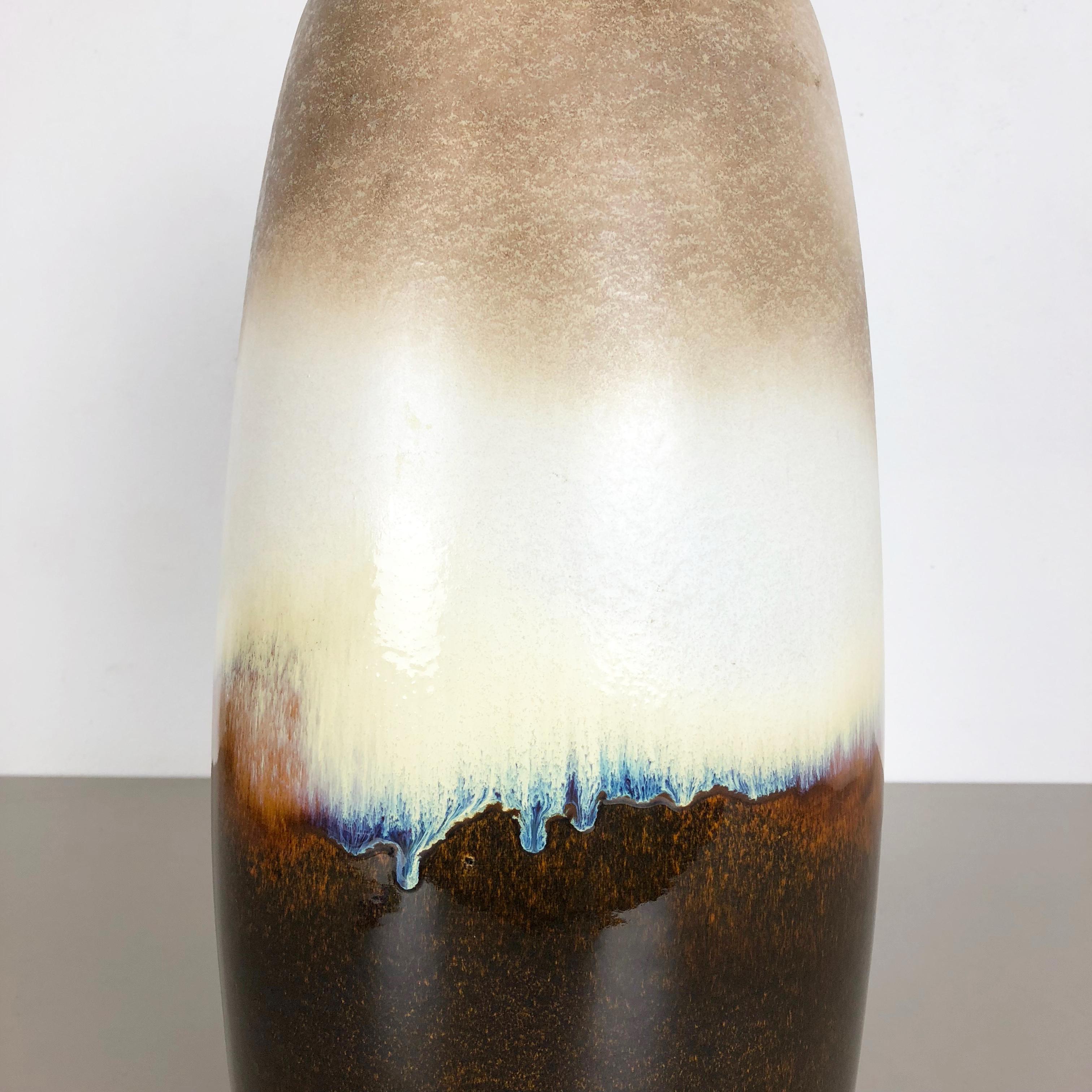 Large Pottery Fat Lava Multi-Color 284-47 Floor Vase Made by Scheurich, 1970s In Good Condition In Kirchlengern, DE