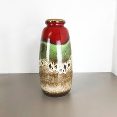 Large Pottery Fat Lava Multicolor 284-47 Vase Made by Scheurich, 1970s